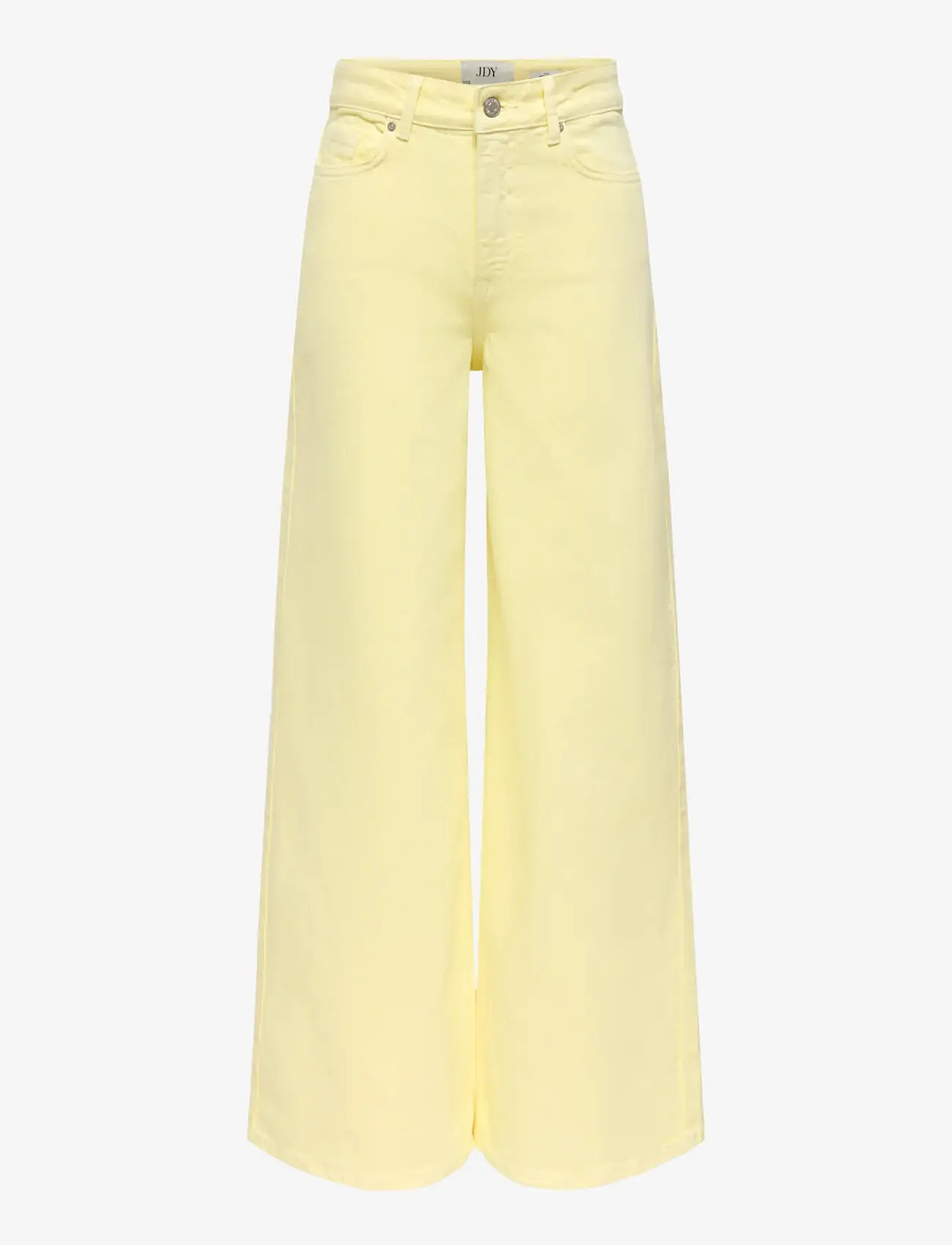 JDY - JDYVERA HW X-WID COL DNM - hosen mit weitem bein - double cream - 1