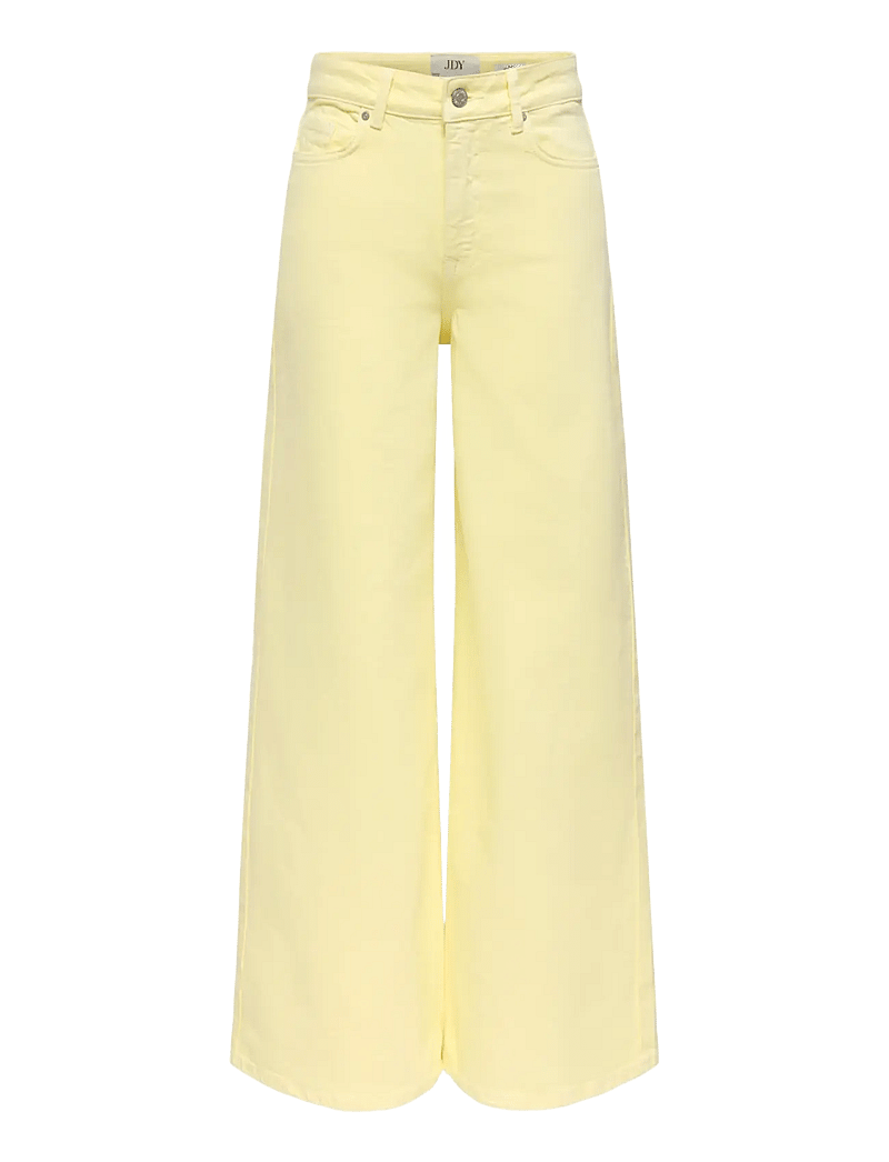 JDY - JDYVERA HW X-WID COL DNM - hosen mit weitem bein - double cream - 1