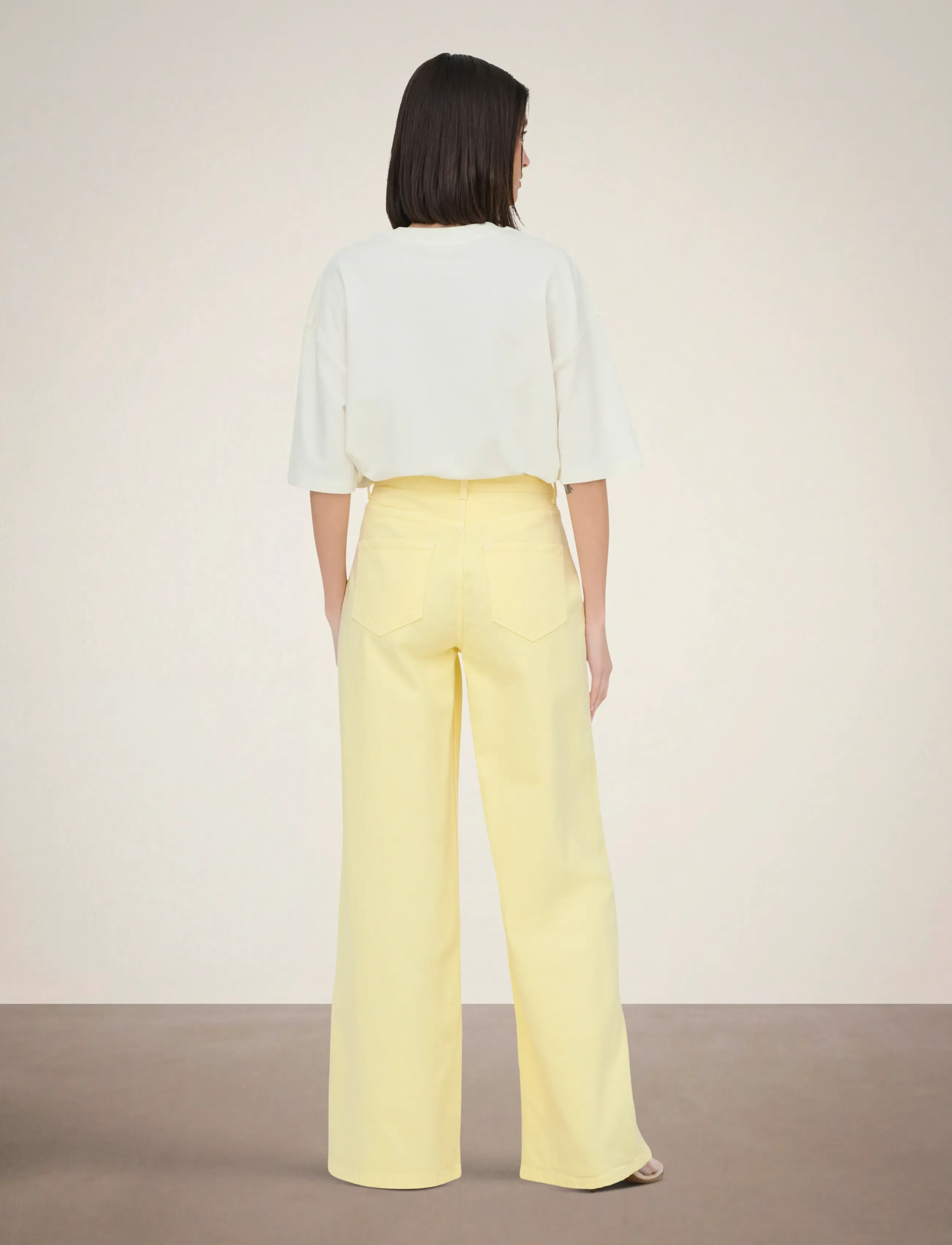 JDY - JDYVERA HW X-WID COL DNM - brede jeans - double cream - 3