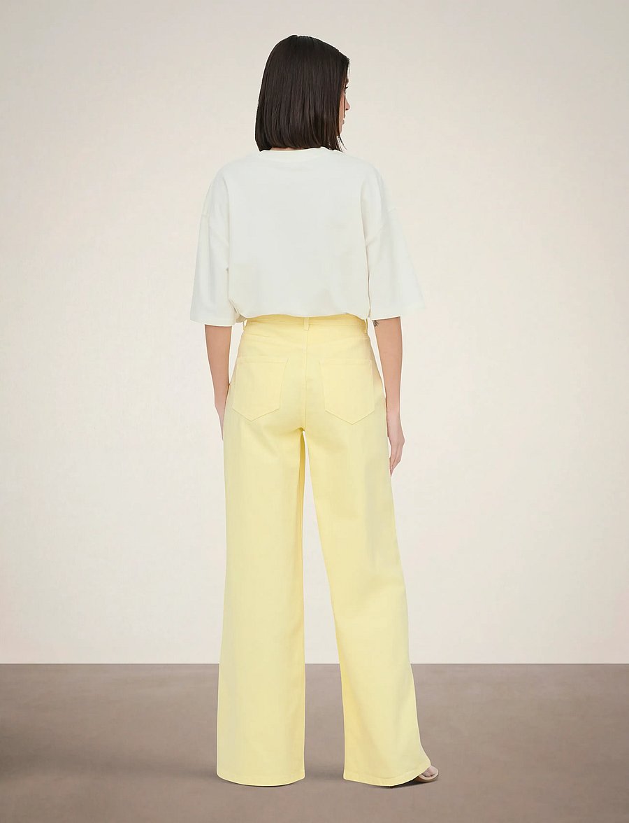 JDY - JDYVERA HW X-WID COL DNM - brede jeans - double cream - 3