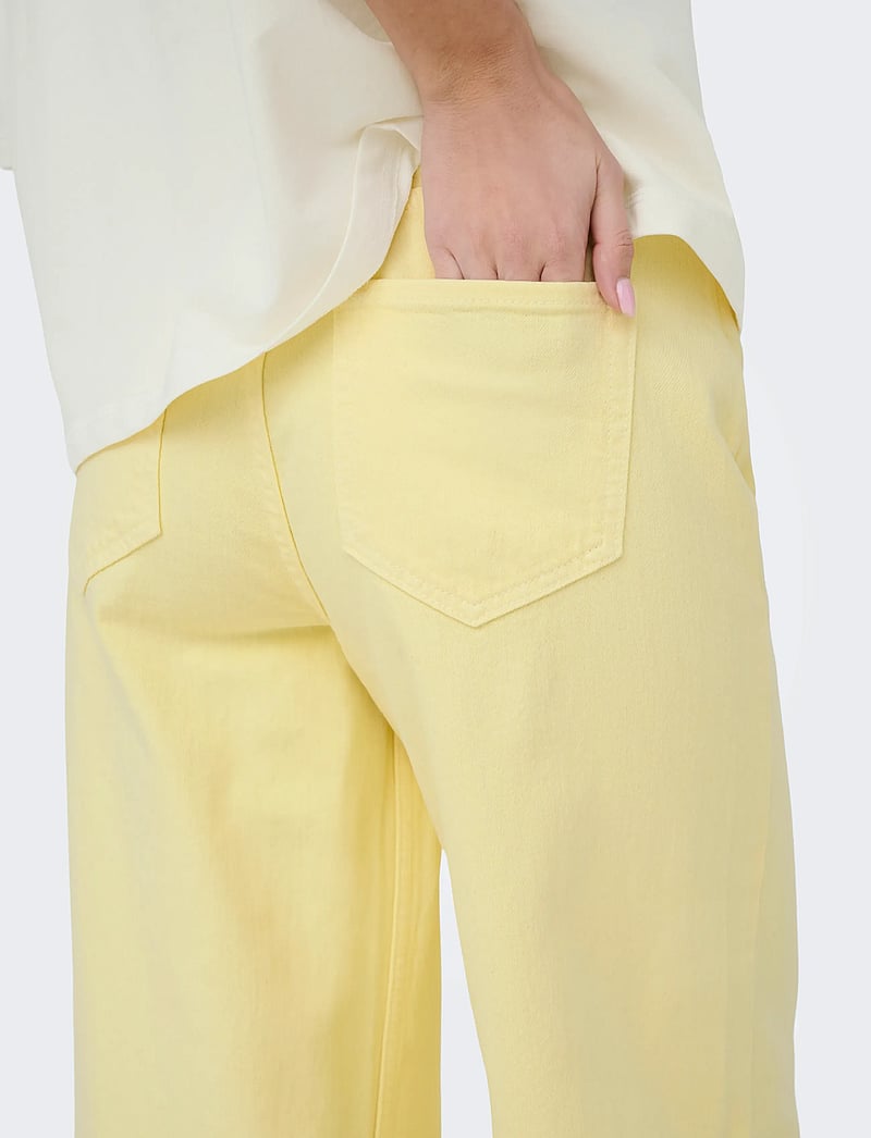 JDY - JDYVERA HW X-WID COL DNM - hosen mit weitem bein - double cream - 5