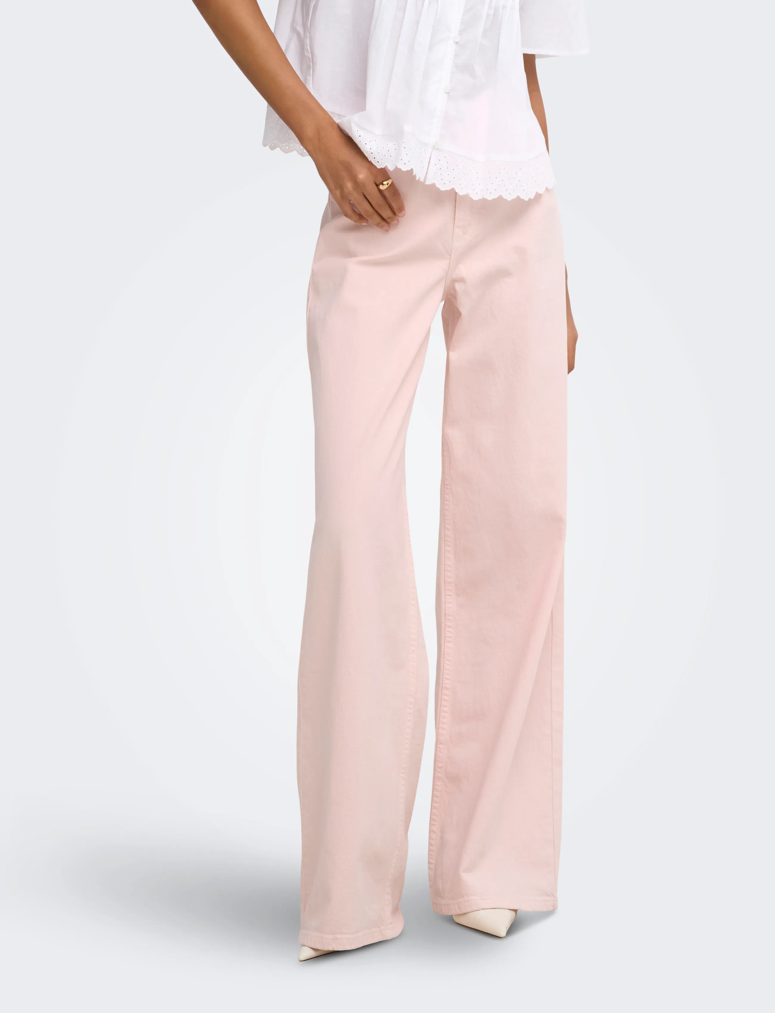 JDY Jdyvera Hw X-Wid Col Dnm, L x 32, Pink, Jeans > Vidde, Dame