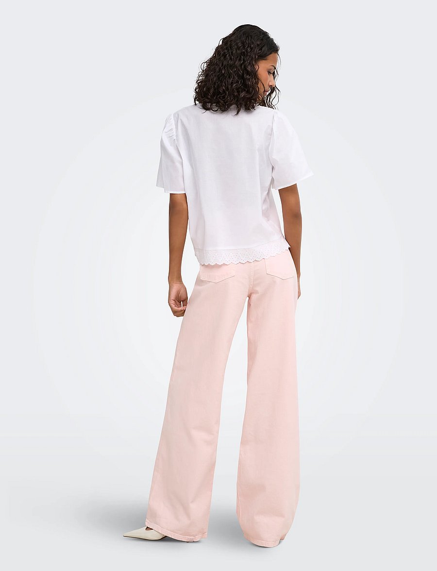 JDY - JDYVERA HW X-WID COL DNM - brede jeans - pink dogwood - 3