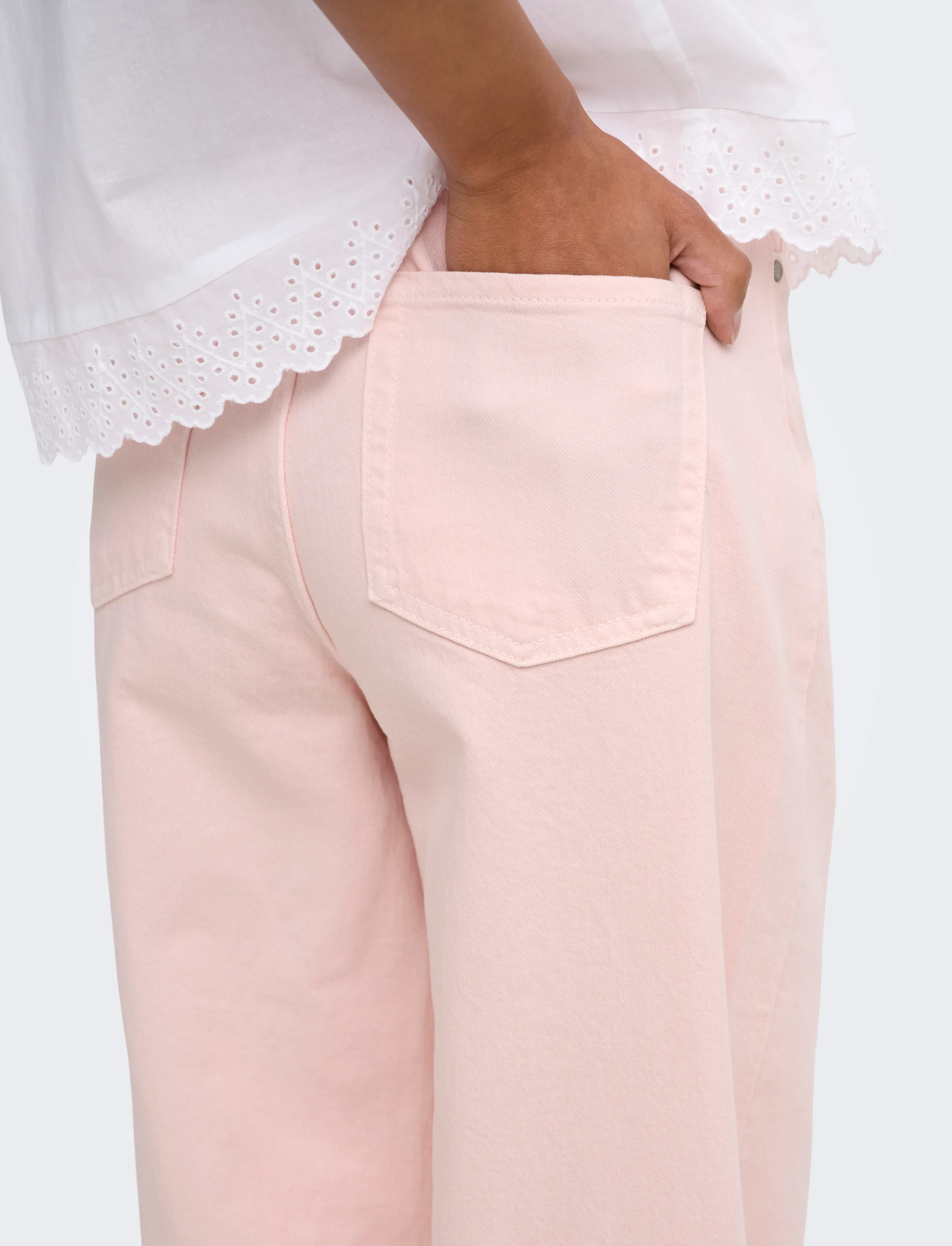 JDY - JDYVERA HW X-WID COL DNM - laia säärega teksad - pink dogwood - 5