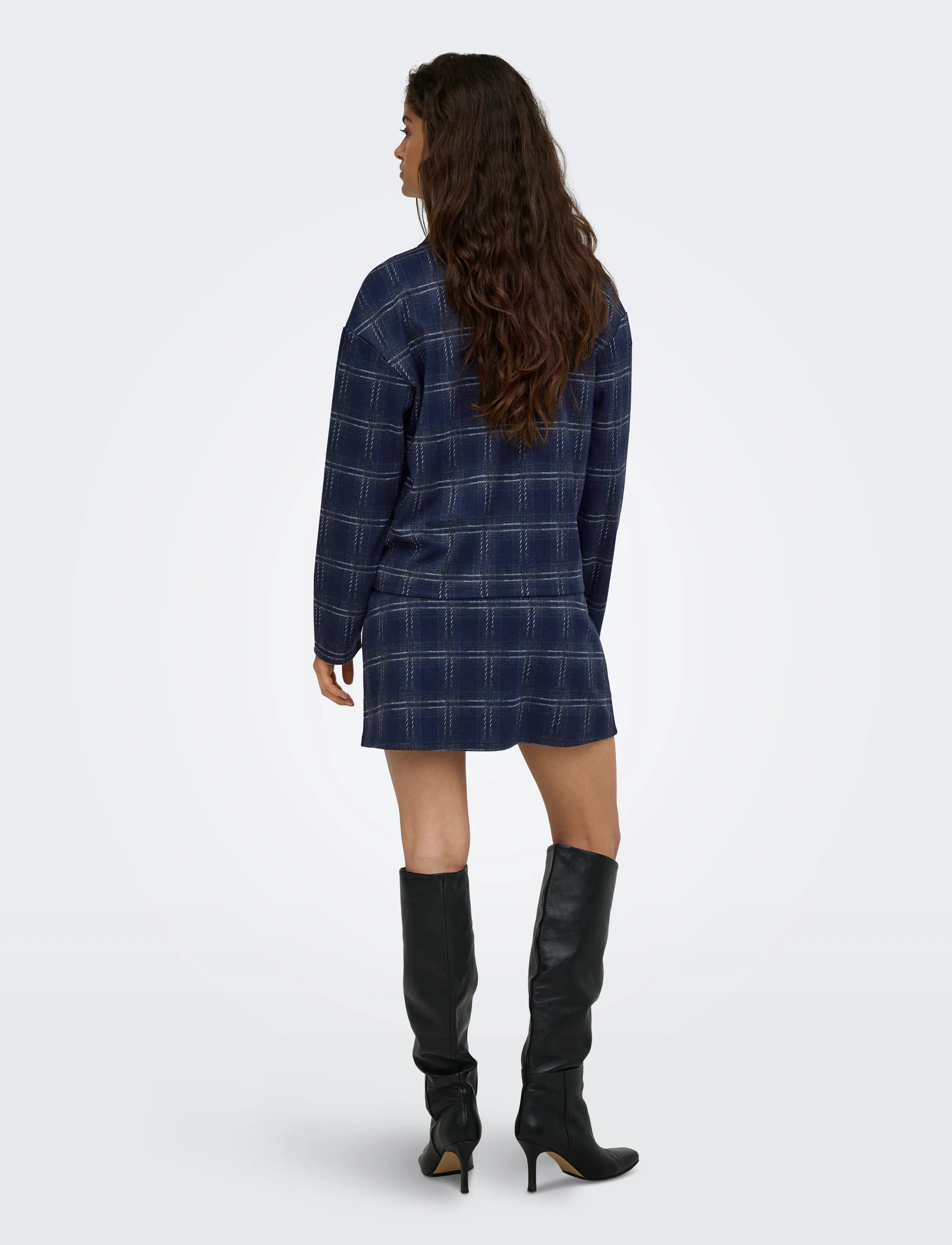 JDY - JDYFILUKKA L/S CHECK SHIRT JRS - night sky - 3