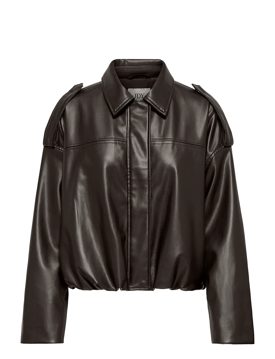 JDY - JDYANE FAUX LEATHER BAT JACKET OTW NOOS - light jackets - chocolate torte - 1