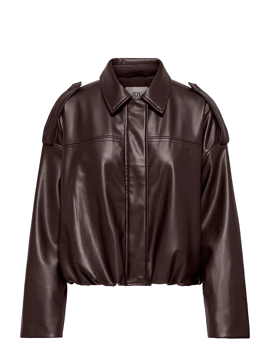 JDY - JDYANE FAUX LEATHER BAT JACKET OTW NOOS - chocolate torte - 0