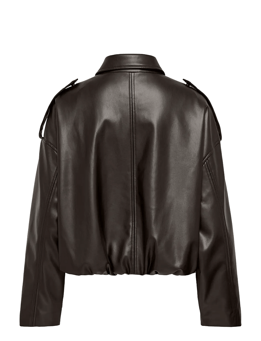 JDY - JDYANE FAUX LEATHER BAT JACKET OTW NOOS - light jackets - chocolate torte - 2