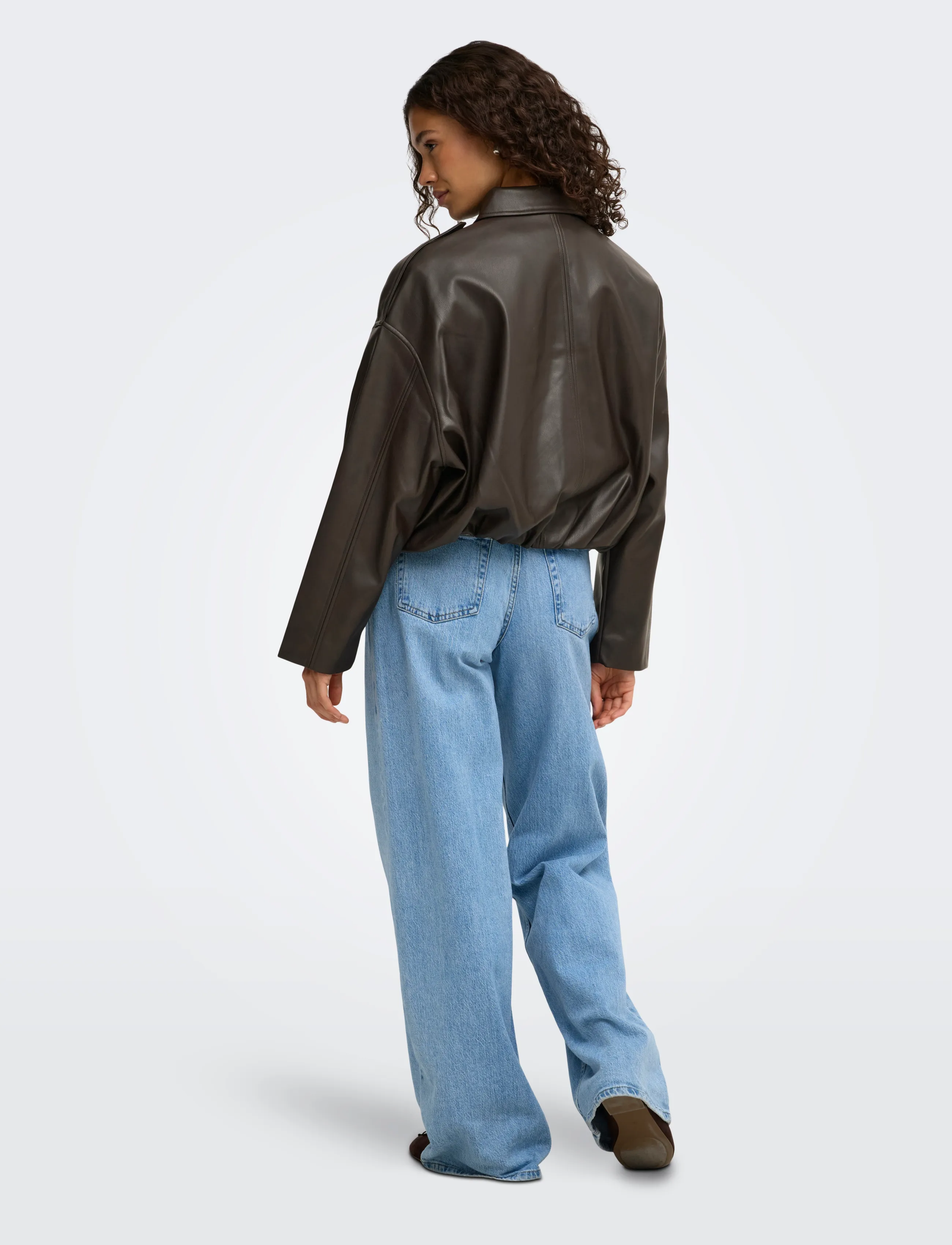JDY - JDYANE FAUX LEATHER BAT JACKET OTW NOOS - chocolate torte - 3