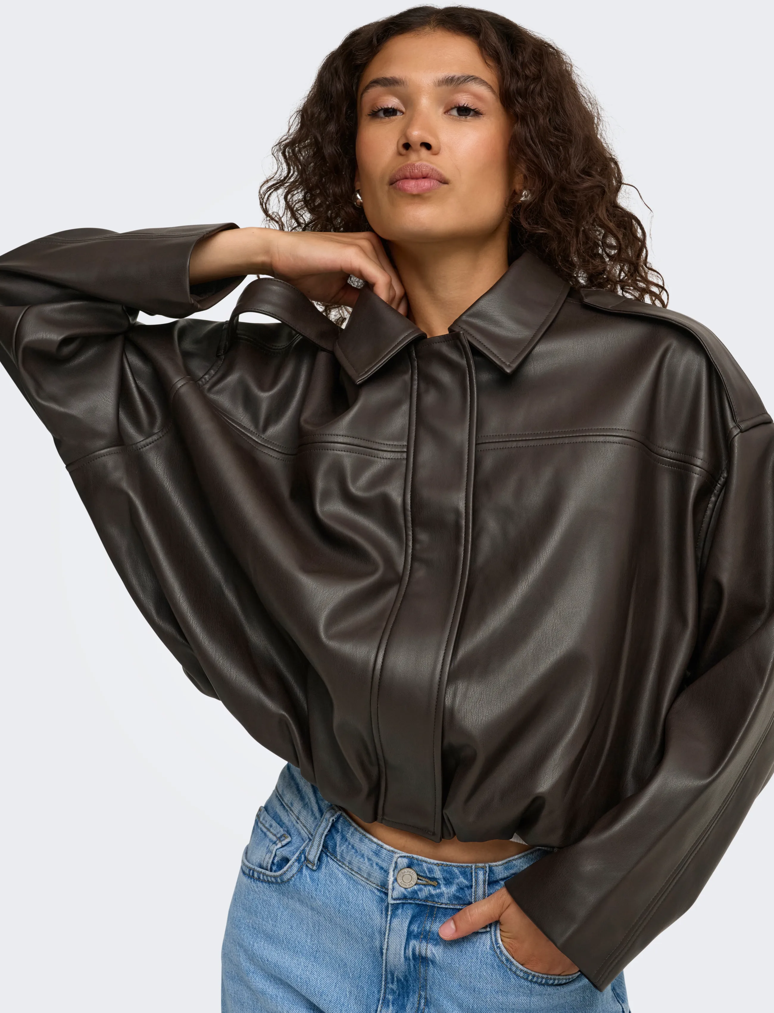 JDY Jdyane Faux Leather Bat Jacket Otw Noos skinnjackor dam – bild 6