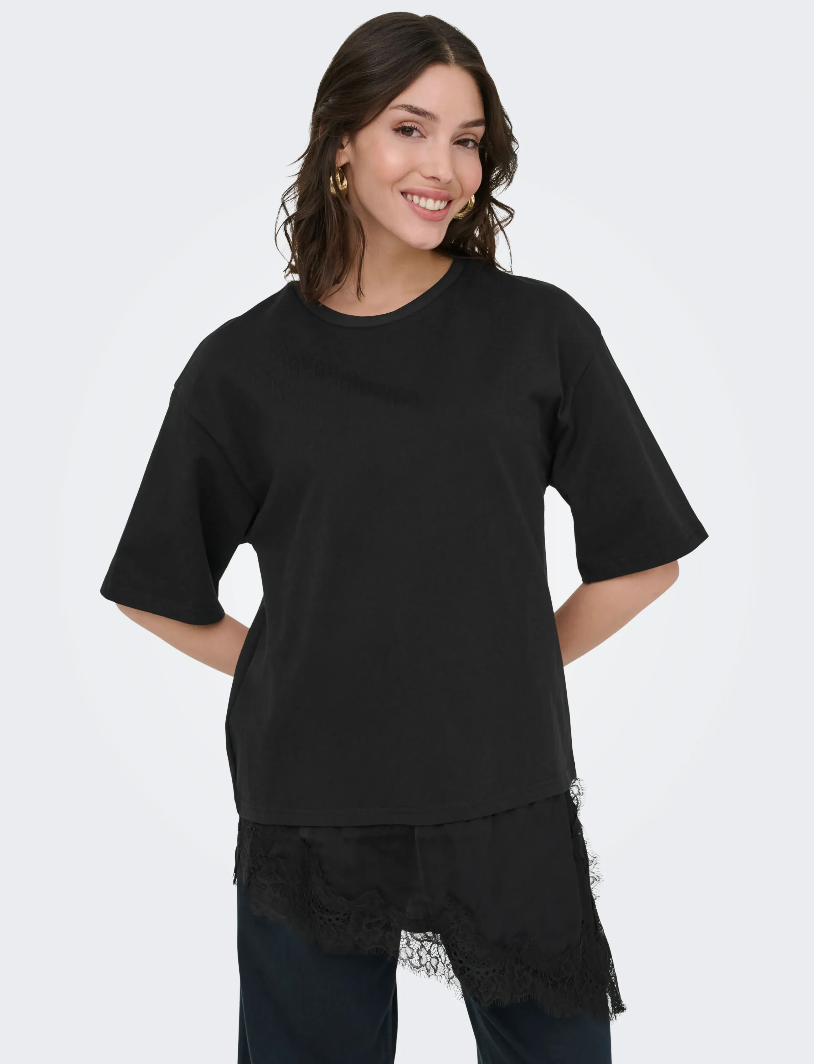 JDY Jdyalma 2/4 Lace Detail T-Shirt Jrs Noos dam – bild 5