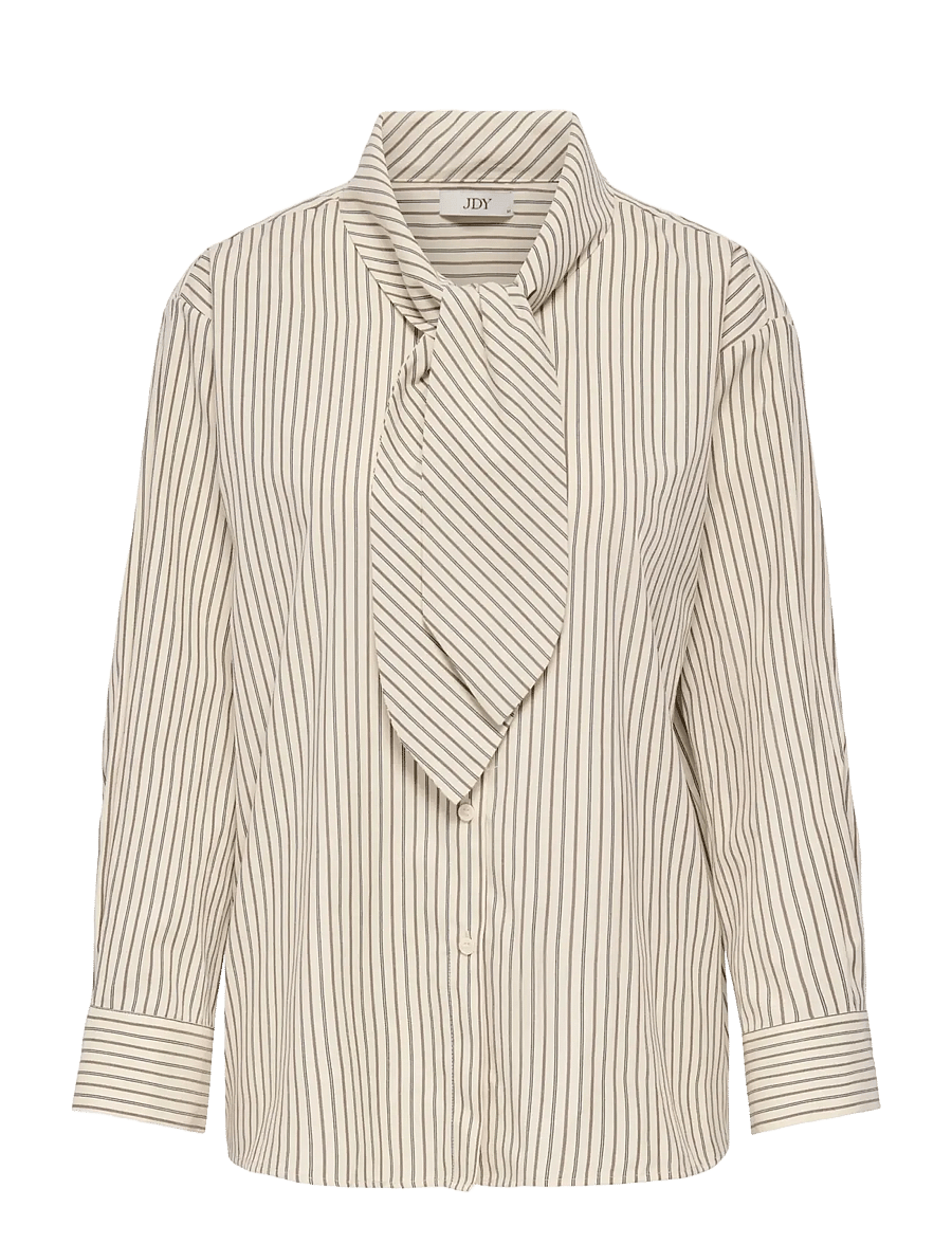 JDY - JDYVILDA L/S SCARF SHIRT WVN NOOS - langärmlige hemden - eggnog - 0