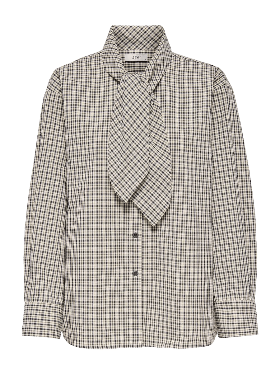 JDY - JDYVILDA L/S SCARF SHIRT WVN NOOS - langärmlige hemden - eggnog - 0