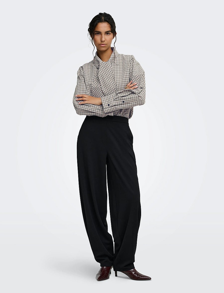 JDY - JDYVILDA L/S SCARF SHIRT WVN NOOS - langärmlige hemden - eggnog - 4