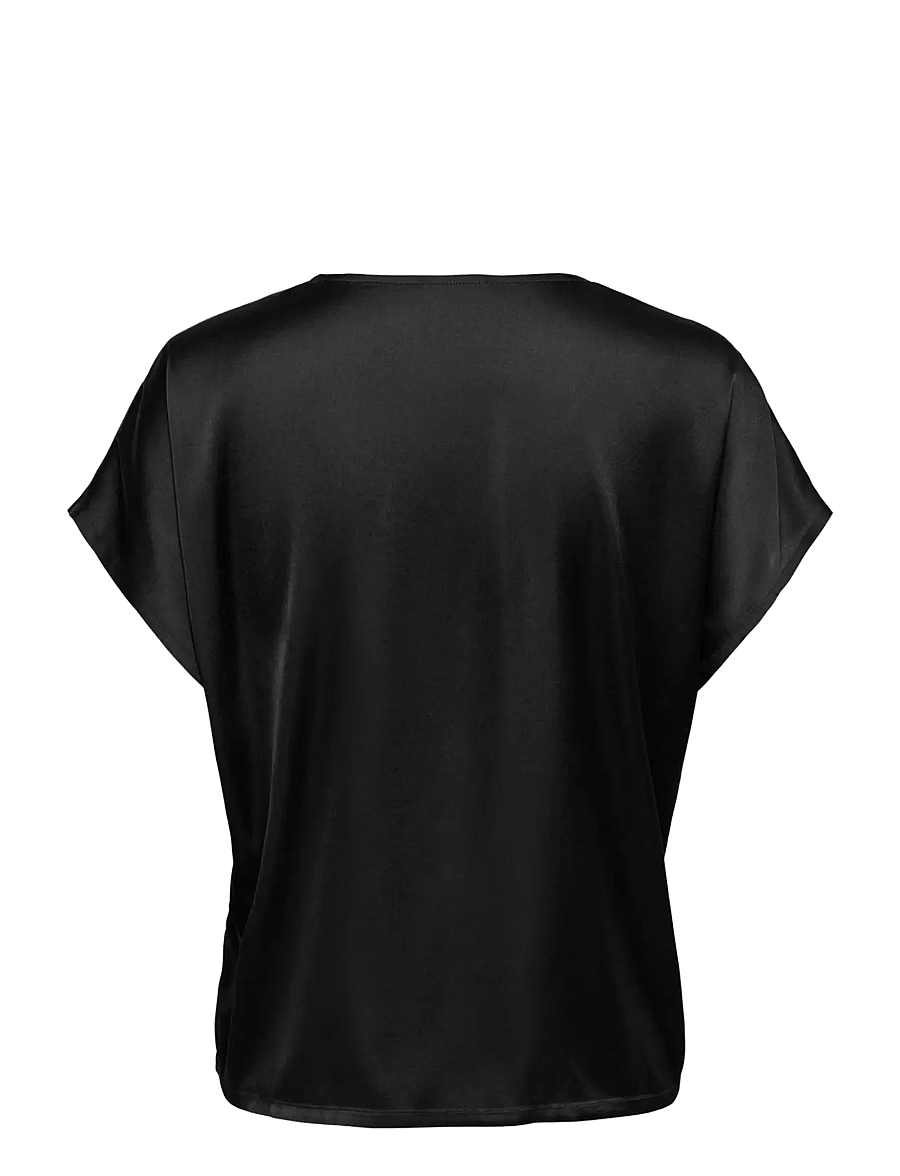 JDY - JDYFIFI S/S V-NECK TOP WVN - black - 2