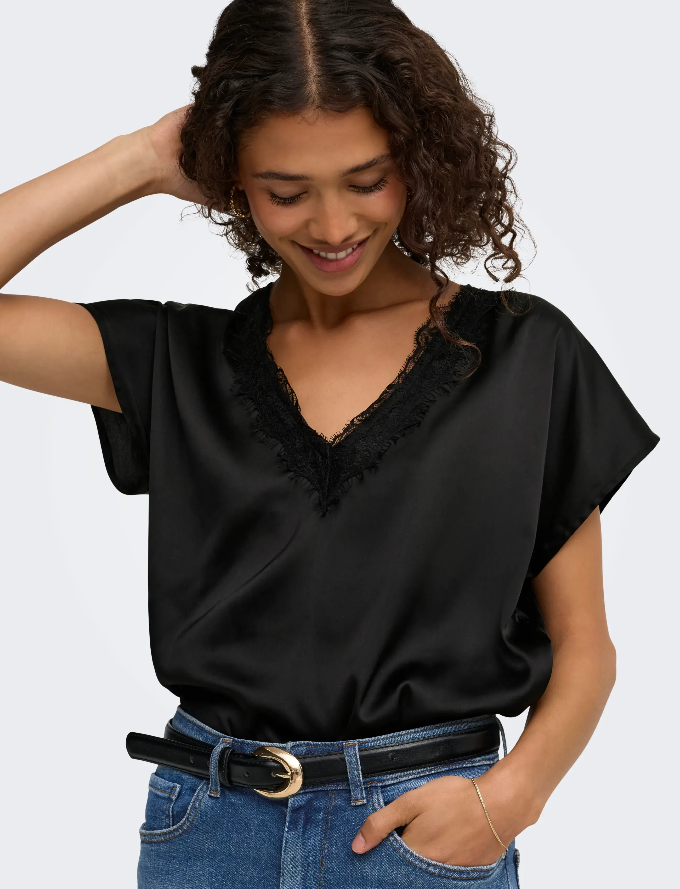 JDY Jdyfifi S/S V-Neck Top Wvn skjortor & blusar dam – bild 6