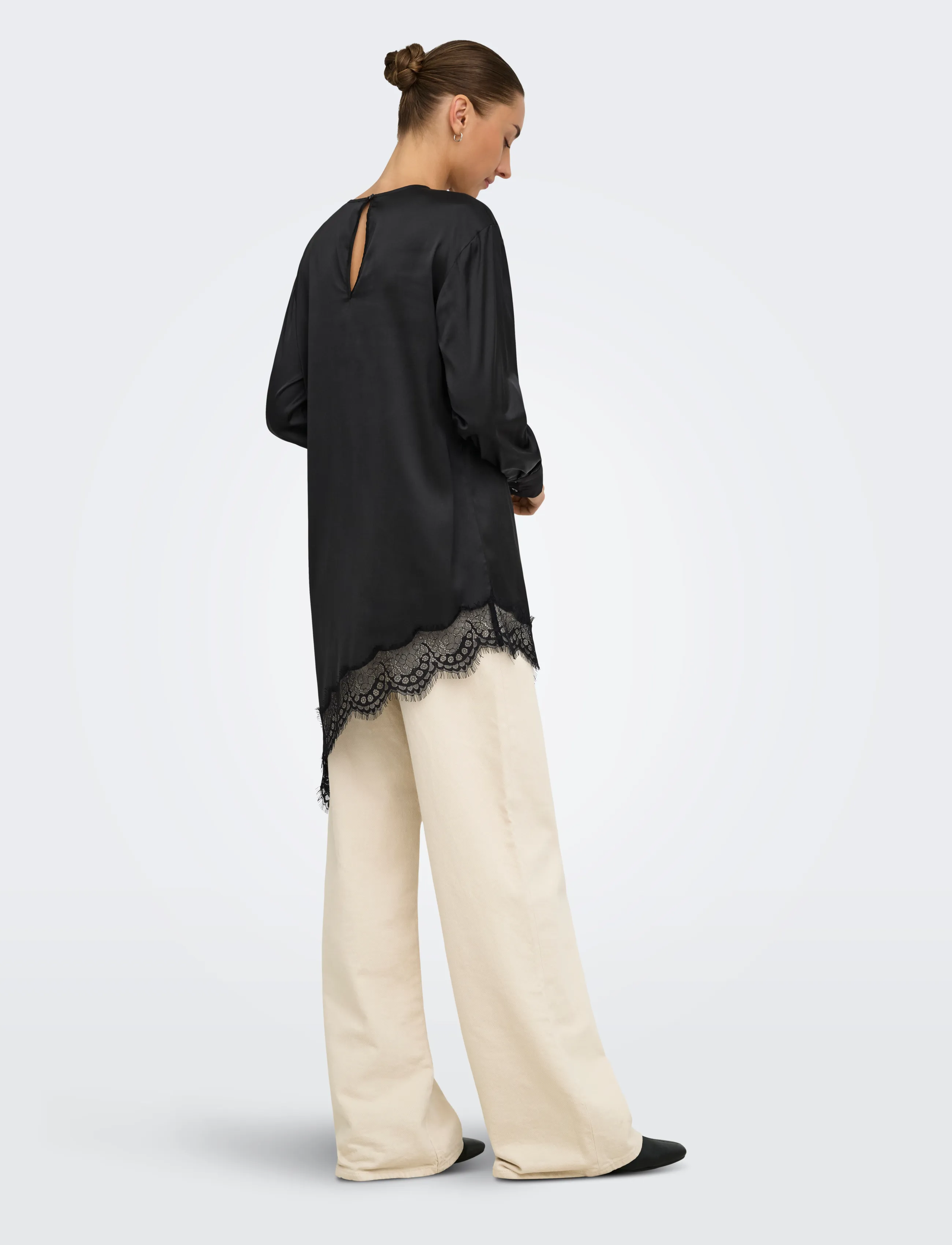 JDY - JDYNADDY L/S ASYM LONG TOP WVN - black - 3