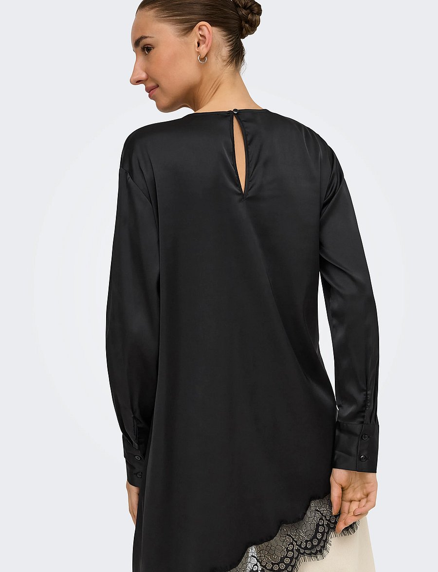 JDY - JDYNADDY L/S ASYM LONG TOP WVN - black - 5