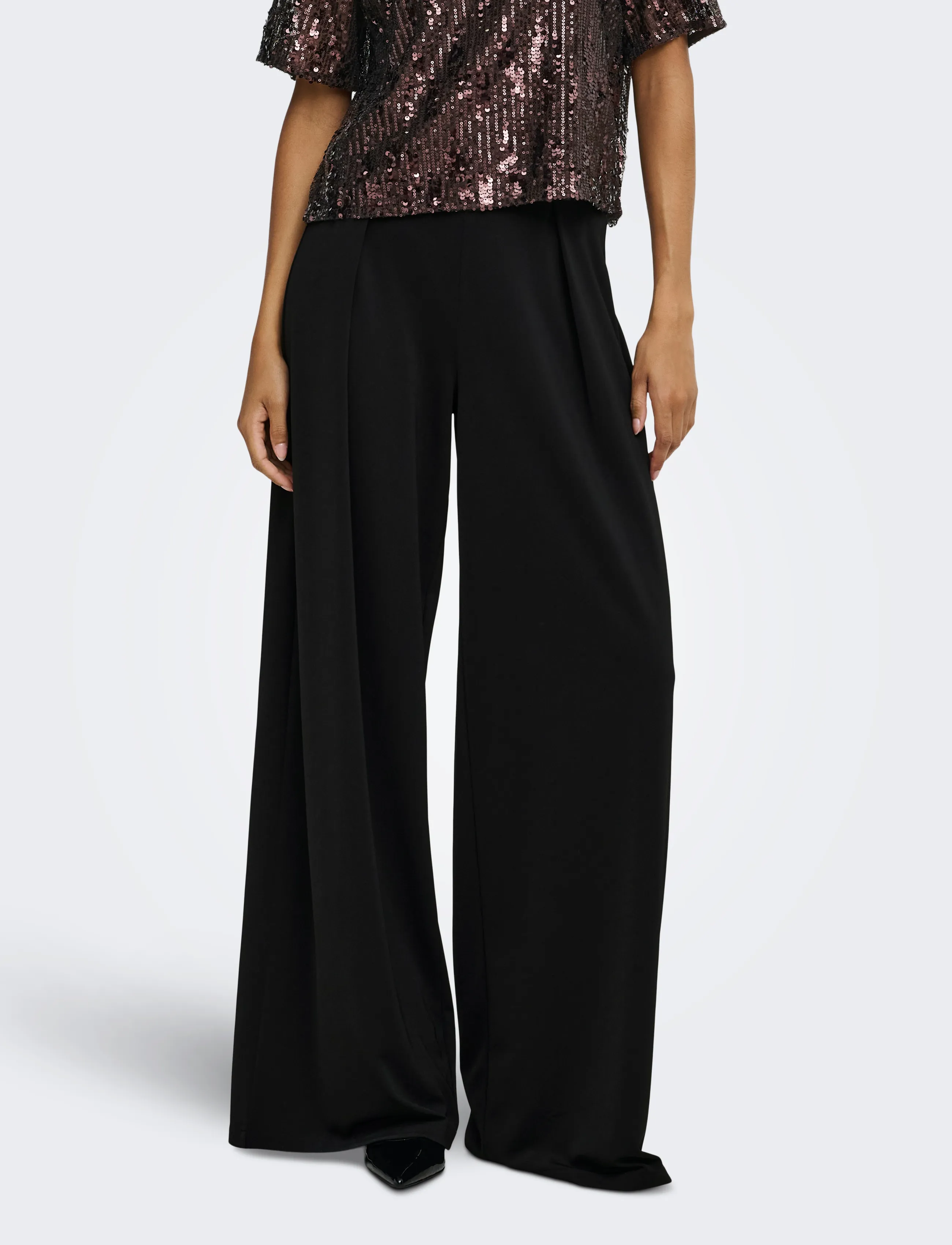 JDY JDYDINA LIFE PLEAT WIDE PANT JRS NOOS - JDY - BLACK / black
