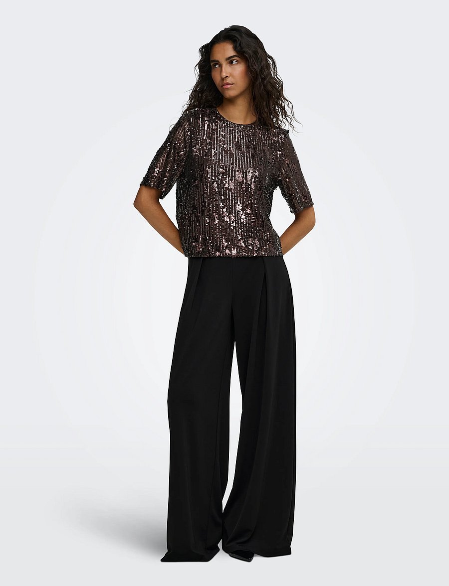 JDY - JDYDINA LIFE PLEAT WIDE PANT JRS NOOS - black - 4