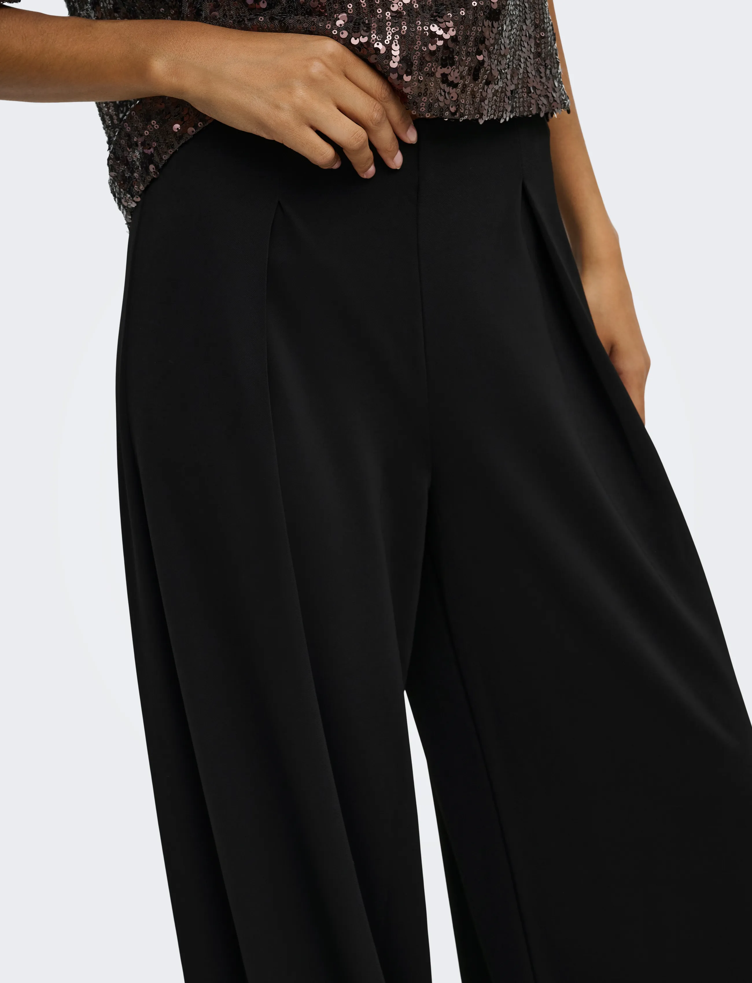 JDY - JDYDINA LIFE PLEAT WIDE PANT JRS NOOS - black - 5