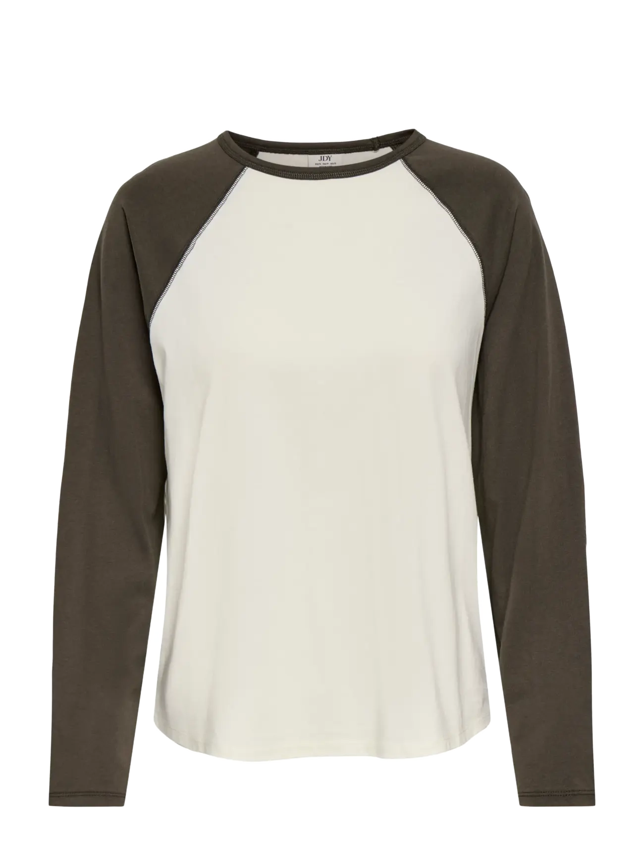 JDY JDYJEANETT L/S RAGLAN CONTRAST TOP JRS - Langærmede toppe - ANTIQUE WHITE / cream