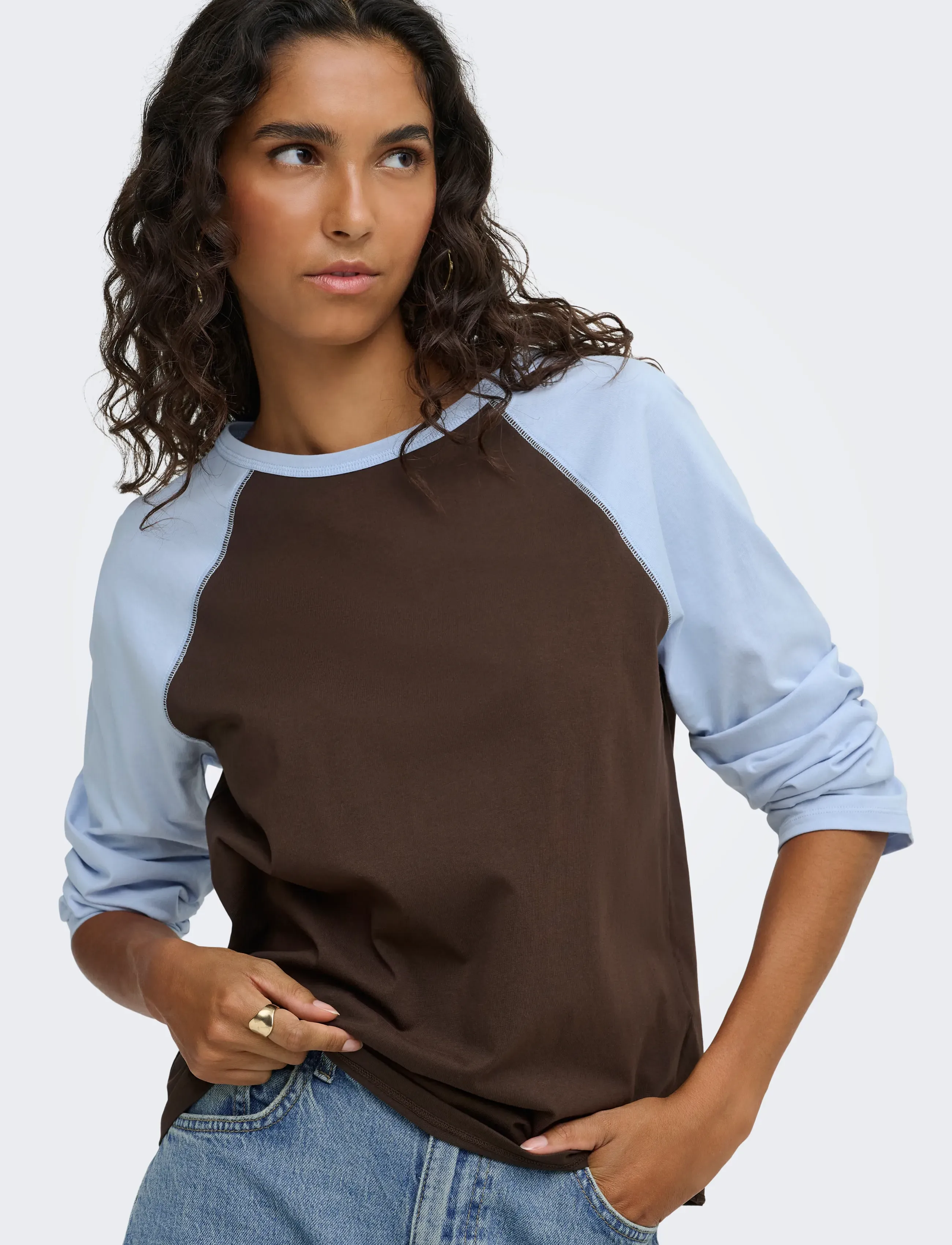 JDY Jdyjeanett L/S Raglan Contrast Top Jrs långärmade t-shirt dam – bild 6