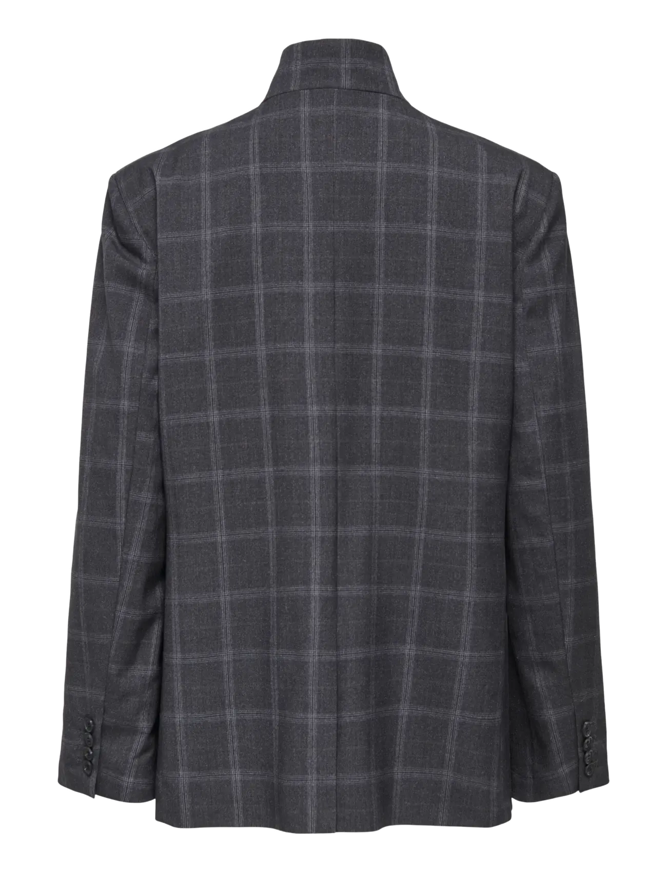 JDY - JDYVALERIE HIGH NECK CHECK BLAZER PNT - dark grey melange - 2