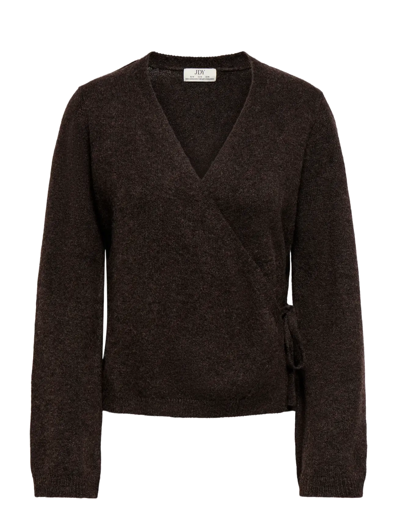 JDY JDYSUPER BECKY L/S WRAP CARDI KNT NOOS - Transitional Layering - CHOCOLATE TORTE / brown