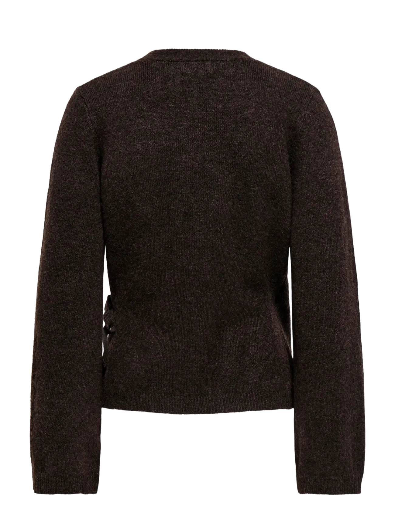 JDY - JDYSUPER BECKY L/S WRAP CARDI KNT NOOS - strickjacken - chocolate torte - 2