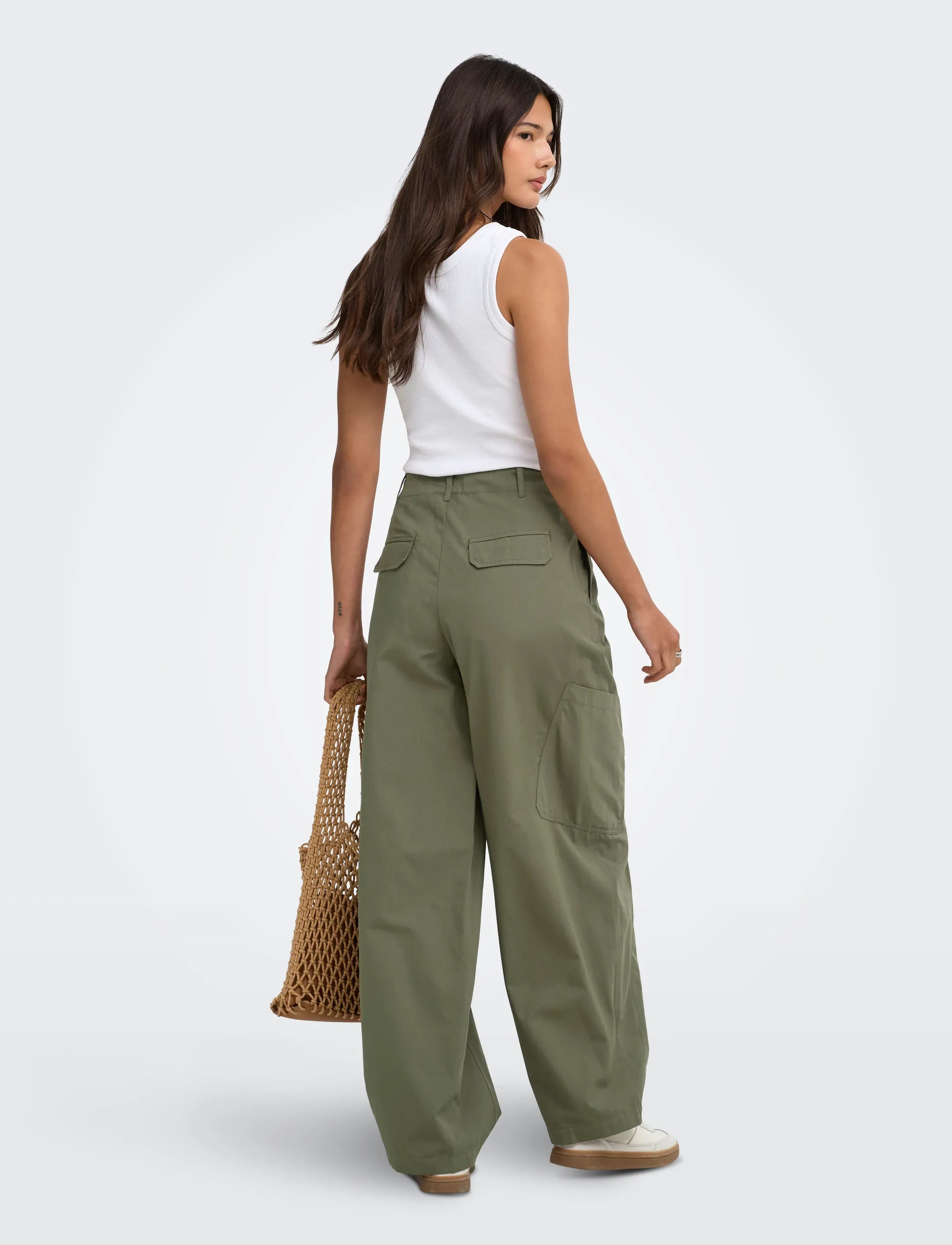 JDY - JDYGEO MW CARGO PANTS WVN EXP NOOS - cargobukser - kalamata - 3