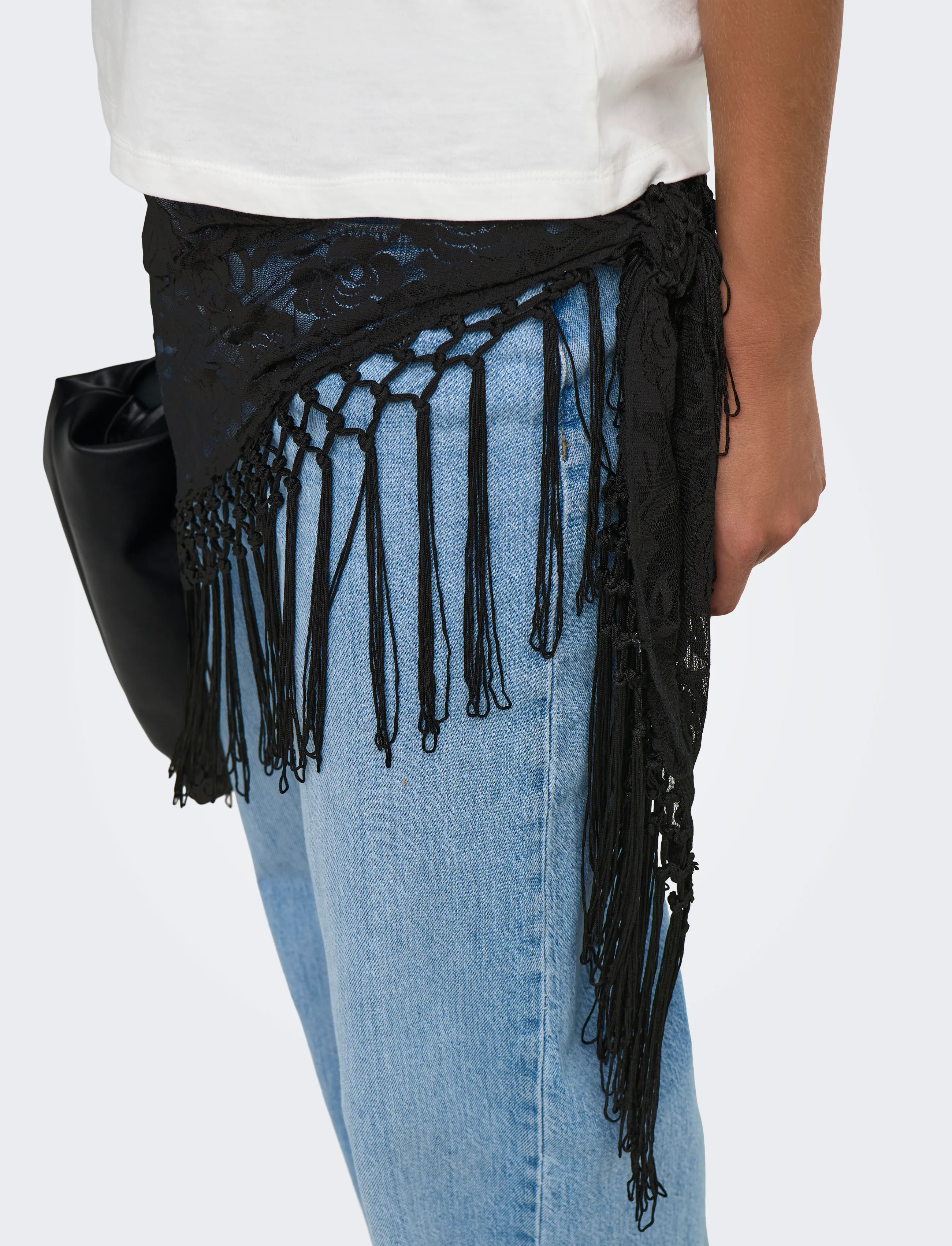 JDY - JDYOFINA FRINGE SCARF WVN - alltags-style - black - 5