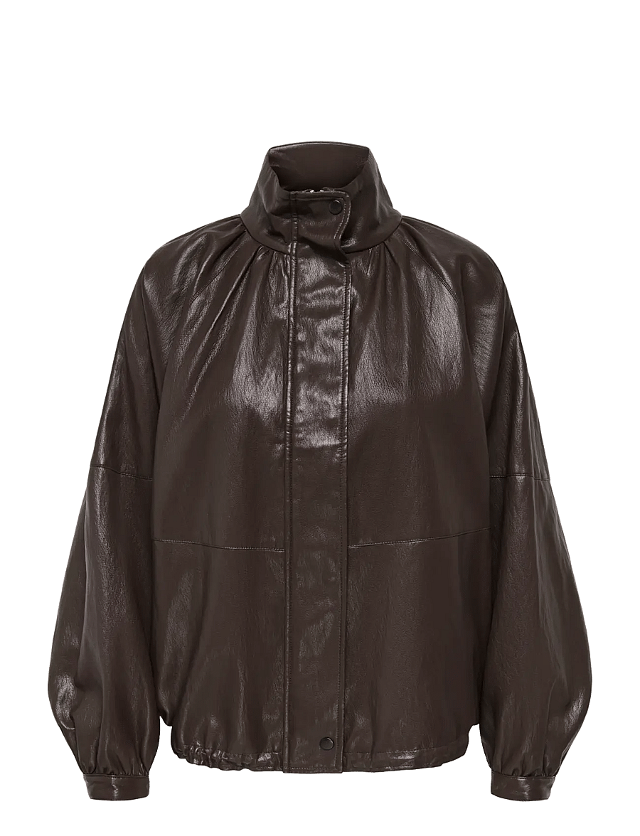 JDY - JDYEDITH FAUX LEATHER JACKET OTW NOOS - chocolate torte - 1