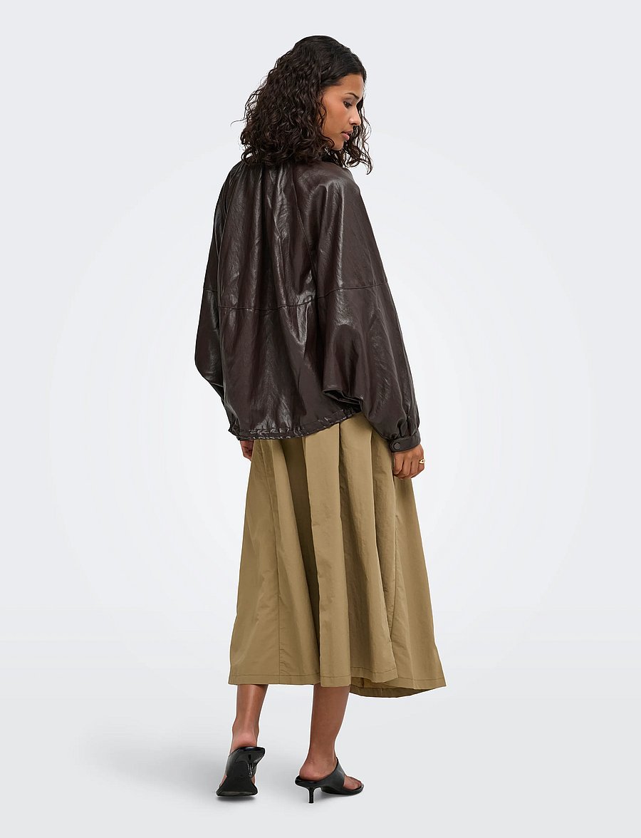 JDY - JDYEDITH FAUX LEATHER JACKET OTW NOOS - chocolate torte - 3