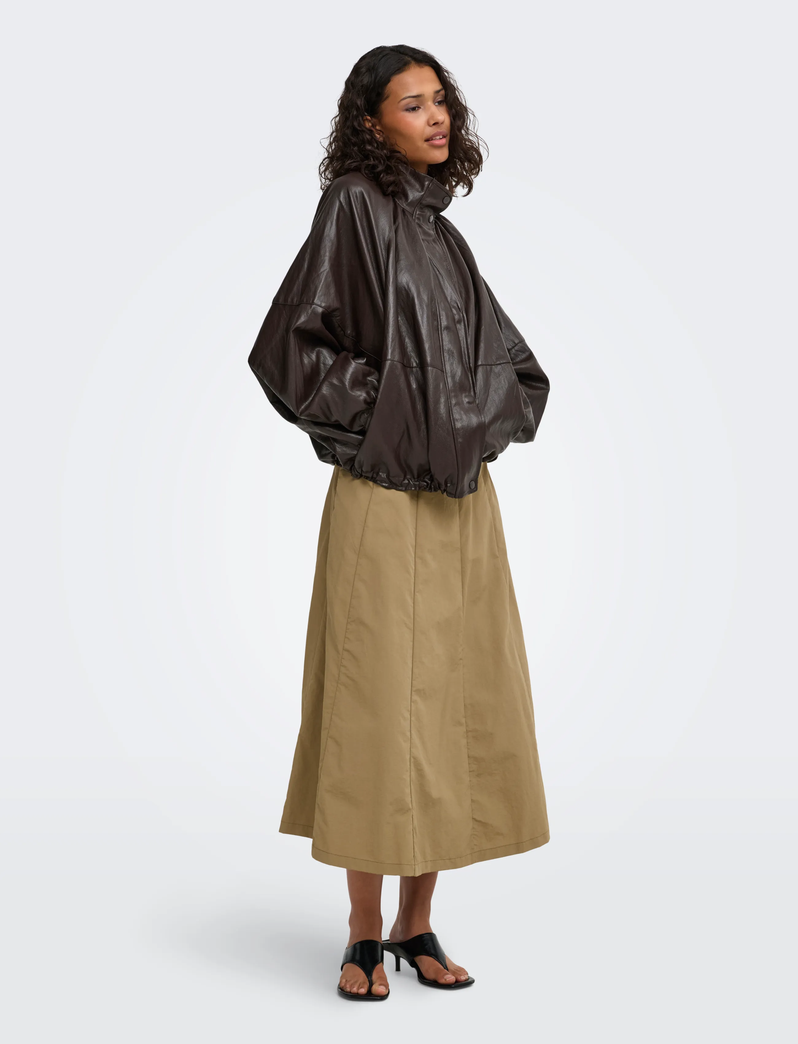 JDY - JDYEDITH FAUX LEATHER JACKET OTW NOOS - chocolate torte - 4