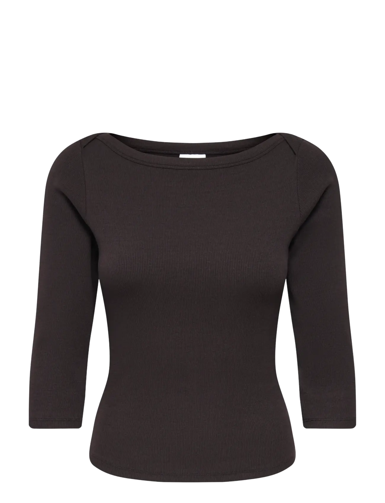 JDY JDYMALLI 3/4 BOATNECK TOP JRS NOOS - Tøj - CHOCOLATE BROWN / brown