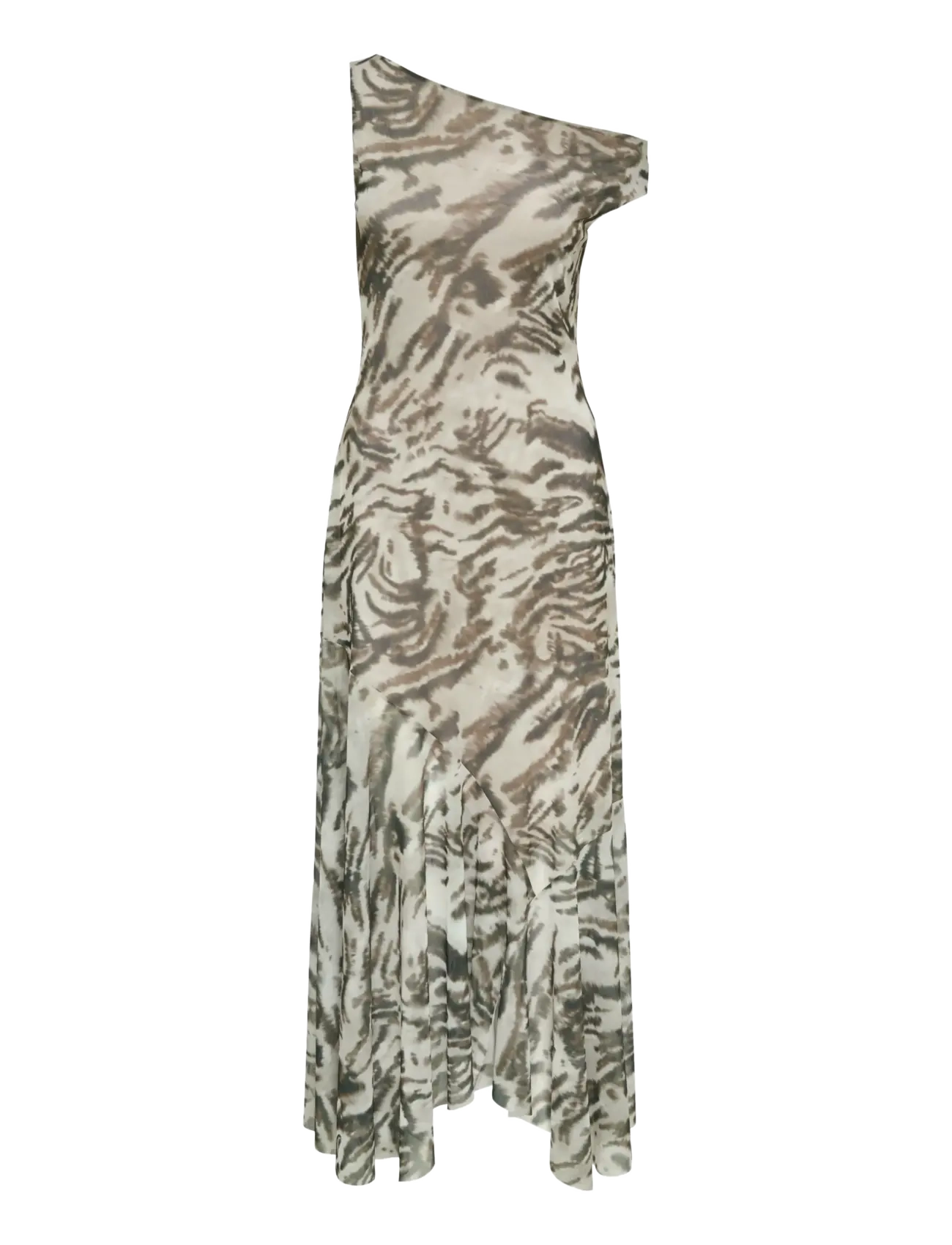 JDY JDYMONE S/L MIDI MESH DRESS JRS EXP - Inspiration - BIRCH / cream