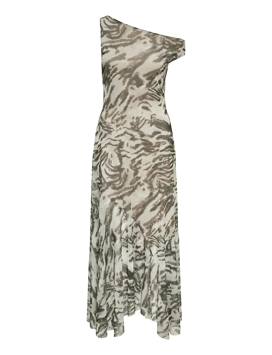 JDY - JDYMONE S/L MIDI MESH DRESS JRS EXP - sommerkjoler - birch - 0