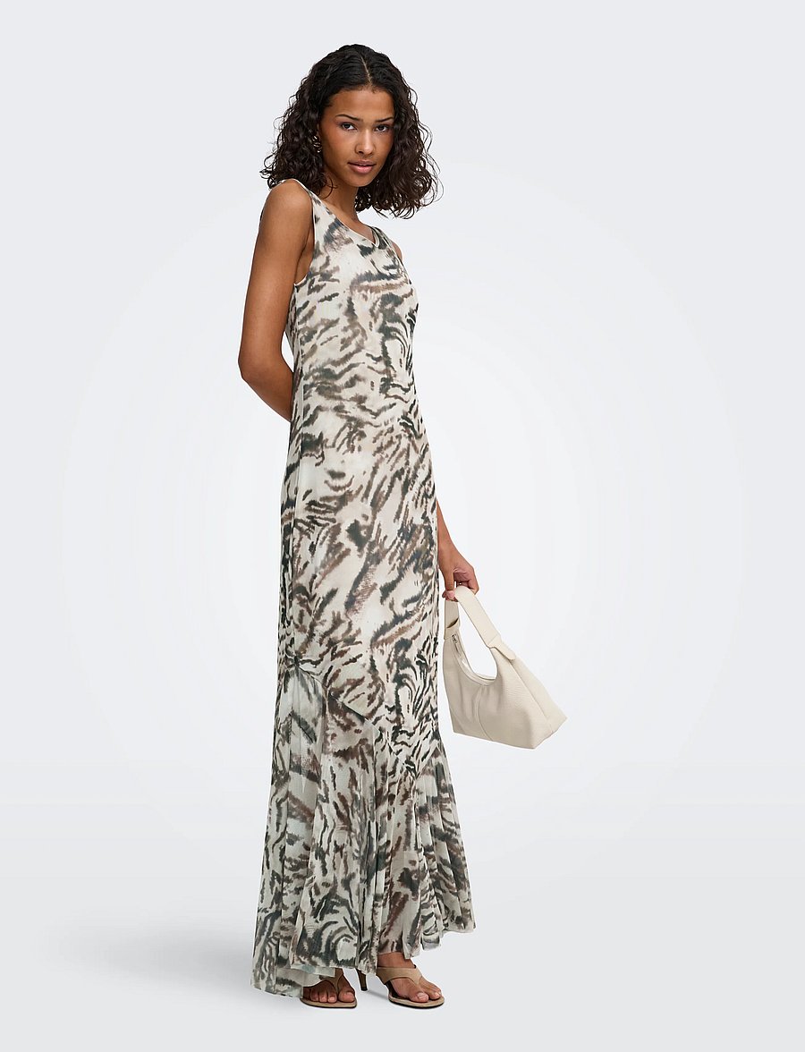 JDY - JDYMONE S/L MIDI MESH DRESS JRS EXP - sommerkleider - birch - 4