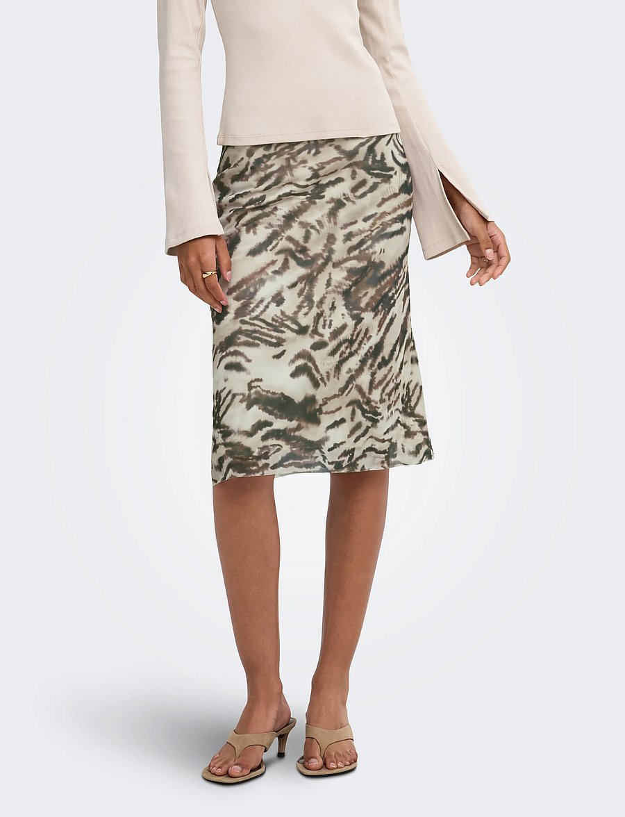 JDY - JDYMONE MIDI MESH SKIRT JRS EXP - midi nederdele - birch - 0