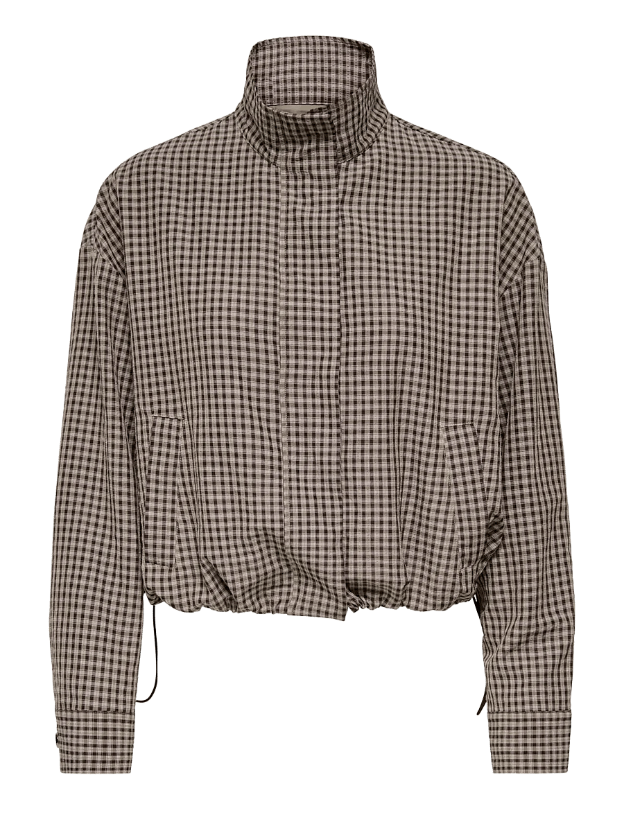 JDY - JDYUMI L/S CHECK JACKET WVN EXP - frühlingsjacken - portabella - 1