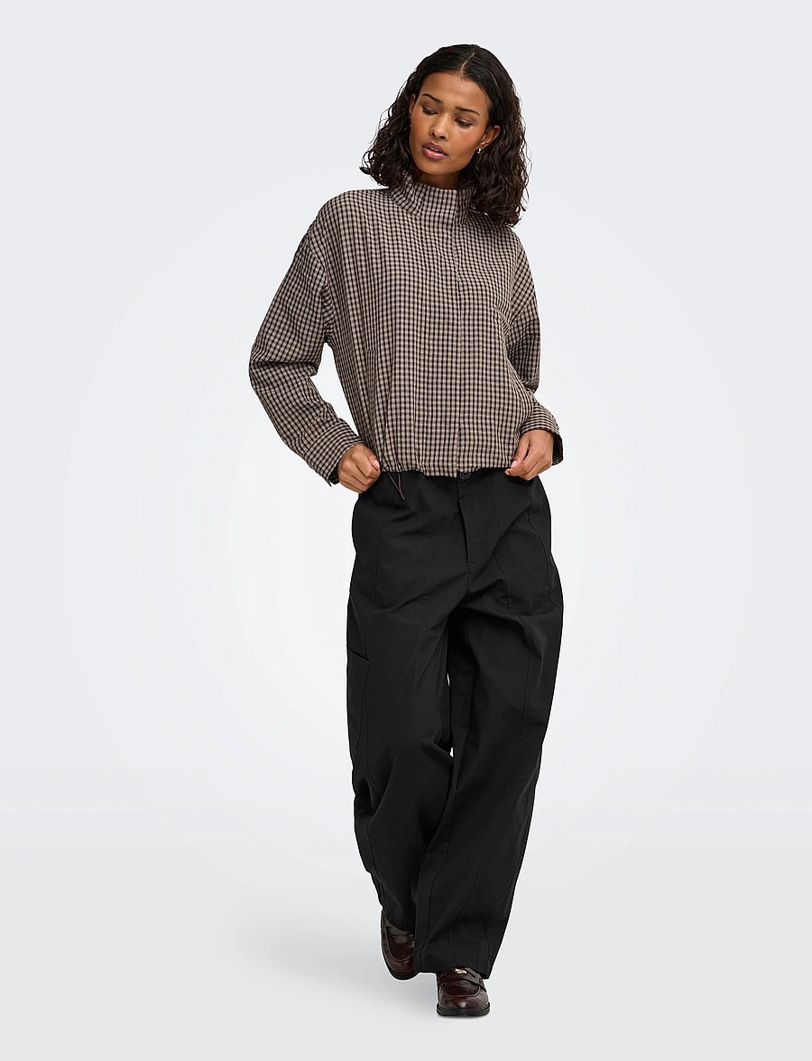 JDY - JDYUMI L/S CHECK JACKET WVN EXP - frühlingsjacken - portabella - 4