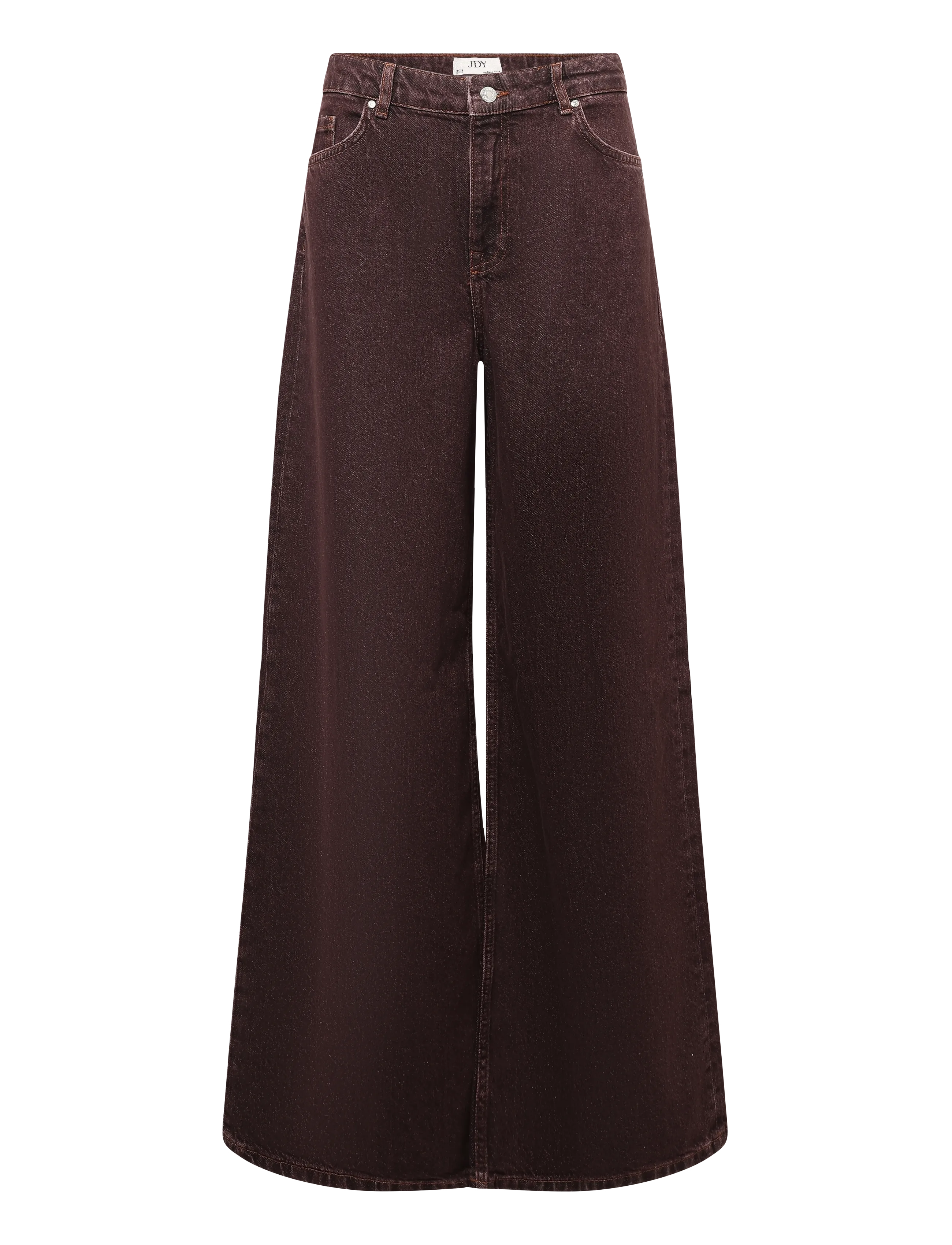 JDY - JDYVERA HW X-WID JEANS BROWN DNM - laia säärega teksad - mulch - 0