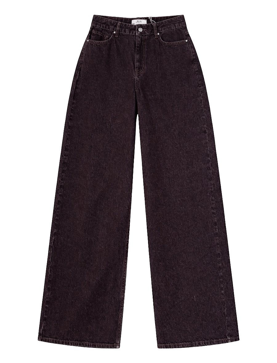 JDY - JDYVERA HW X-WID JEANS BROWN DNM - hosen mit weitem bein - mulch - 0