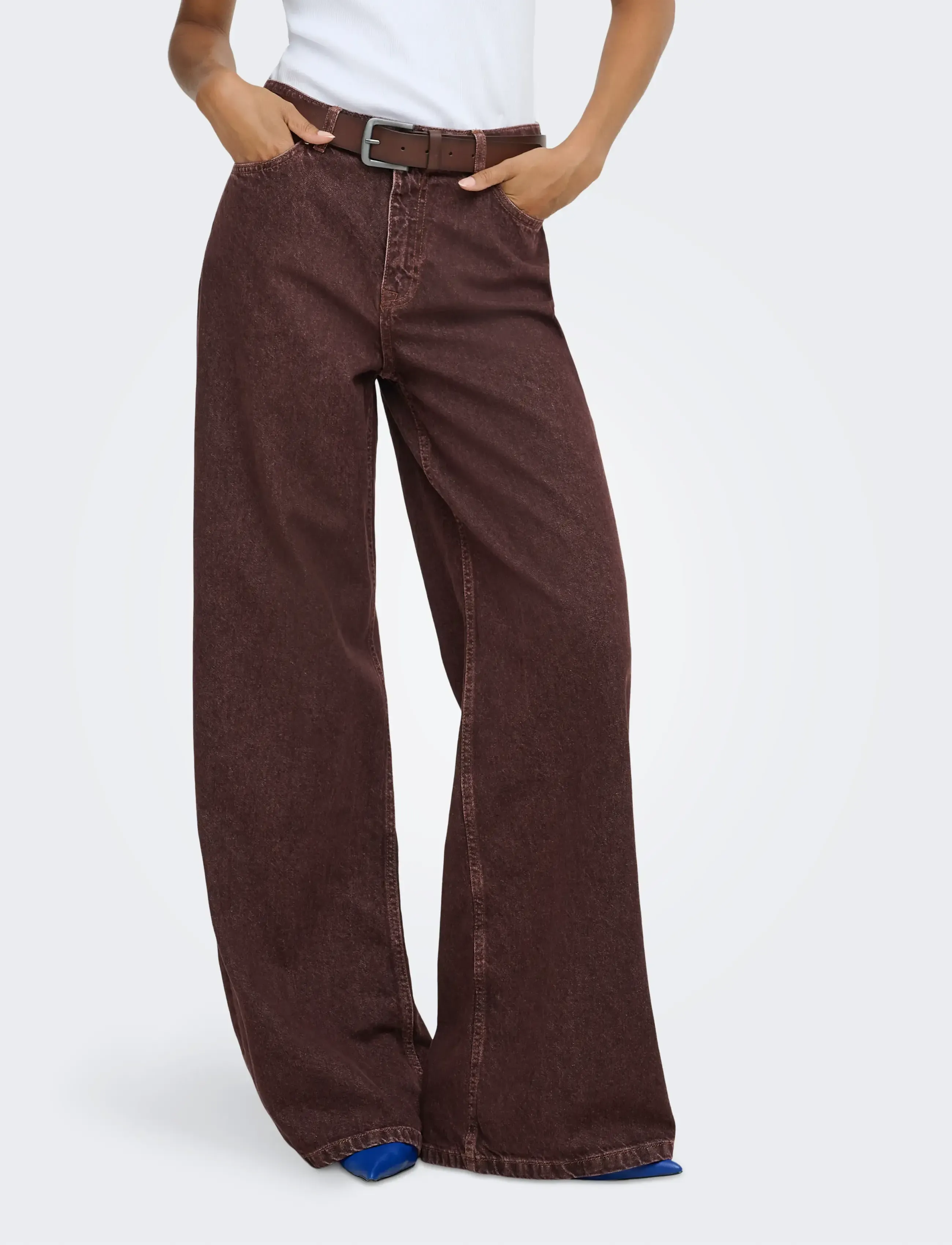 Jdyvera Hw X-Wid Jeans Brown Dnm
