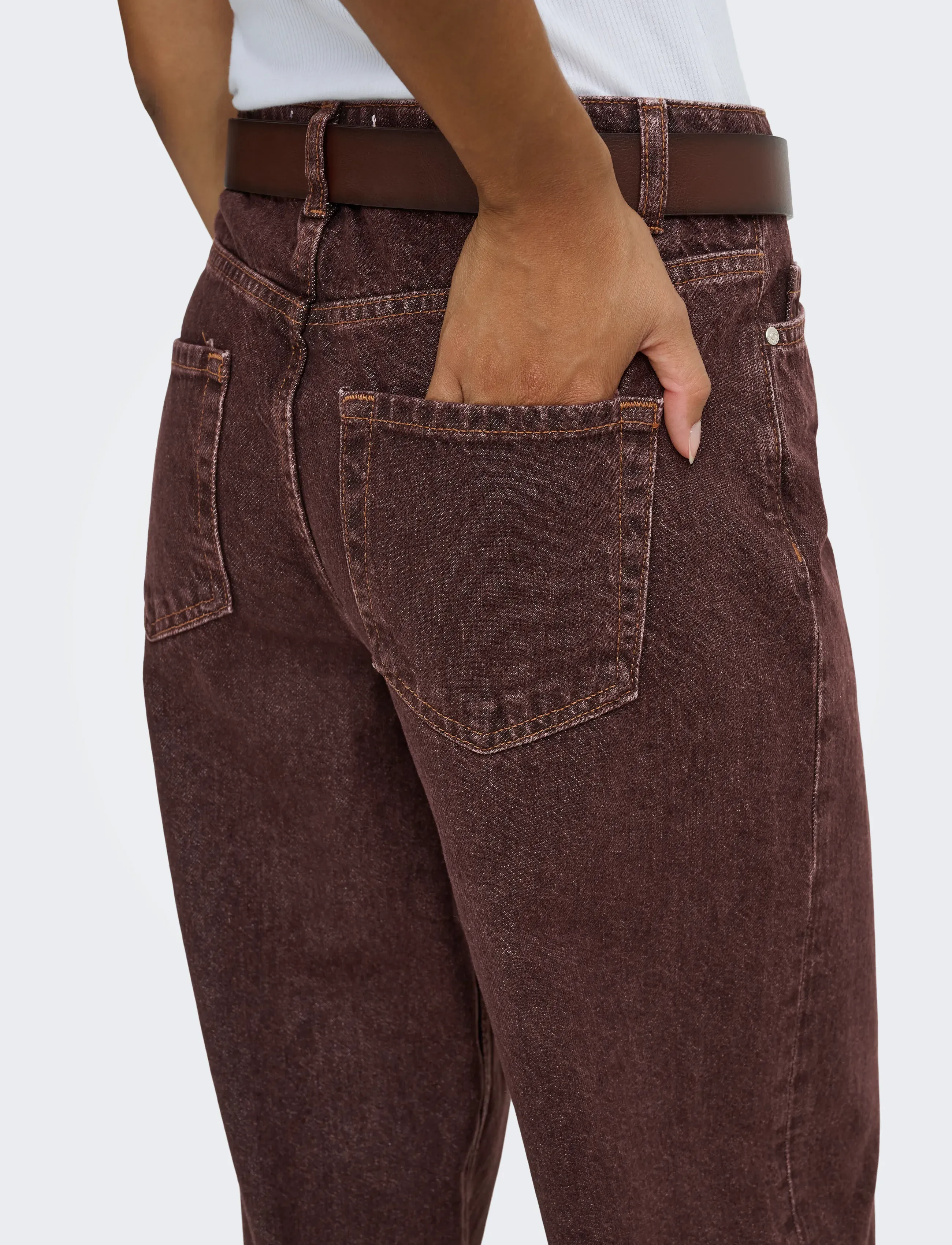 JDY - JDYVERA HW X-WID JEANS BROWN DNM - herbstersparnisse - mulch - 5