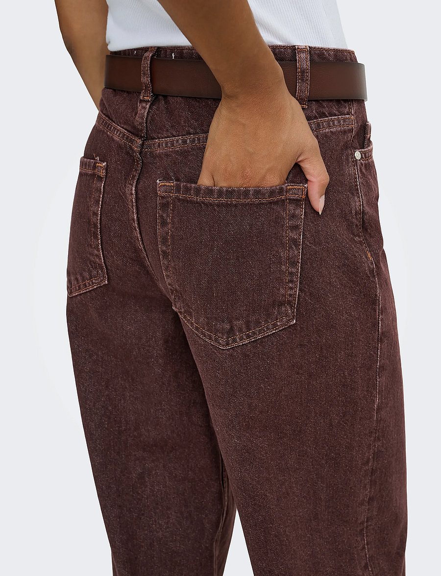 JDY - JDYVERA HW X-WID JEANS BROWN DNM - vida jeans - mulch - 5