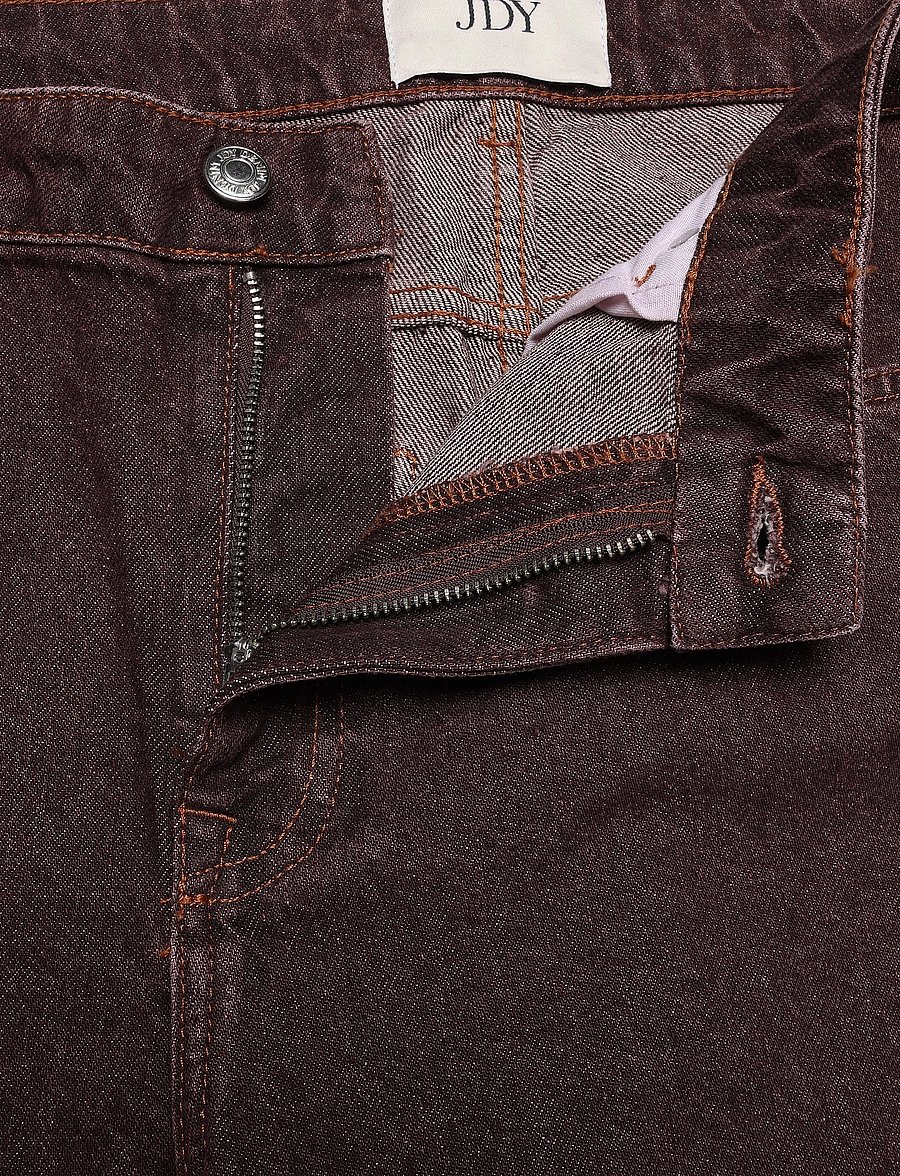 JDY - JDYVERA HW X-WID JEANS BROWN DNM - hosen mit weitem bein - mulch - 3