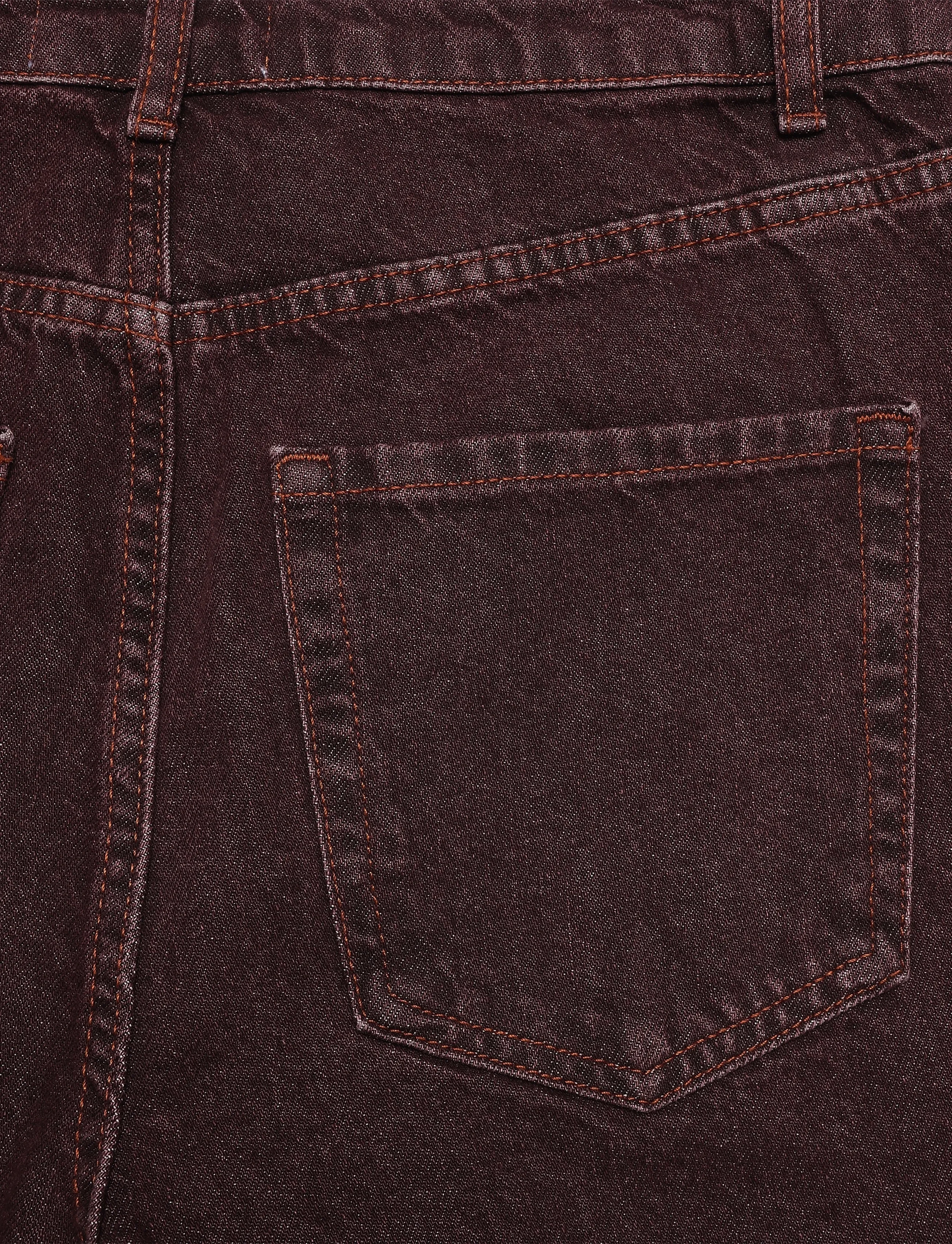 JDY - JDYVERA HW X-WID JEANS BROWN DNM - laia säärega teksad - mulch - 4