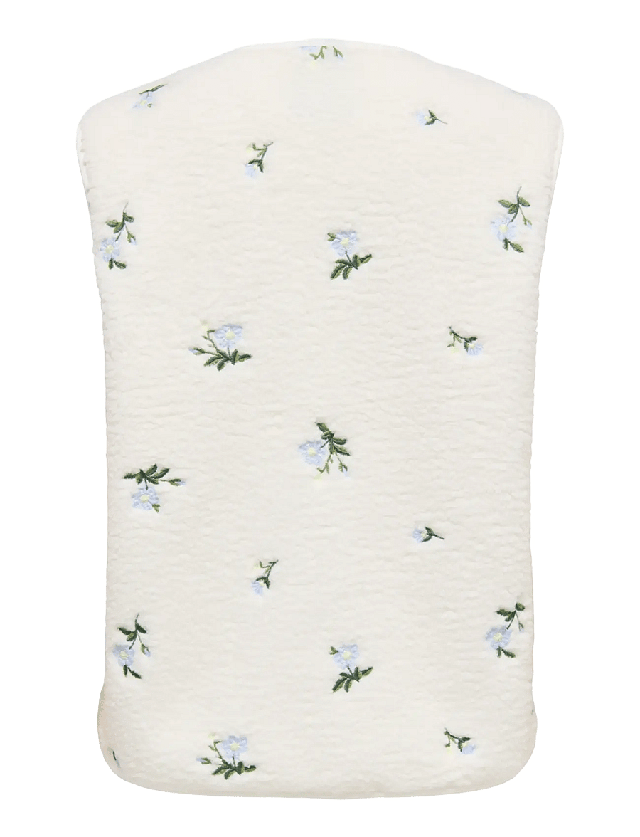 JDY - JDYSIMINA TEDDY FLOWER EMB WAISTCOAT OTW - teddy-vestid - marshmallow - 2